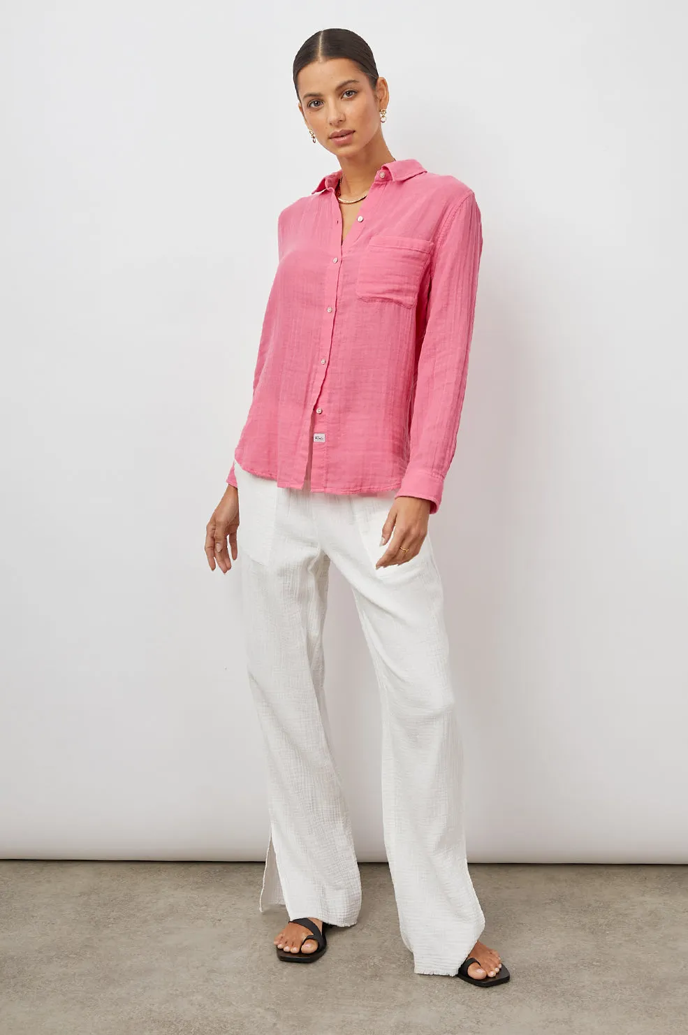 ELLIS SHIRT - MALIBU PINK sold by Rails product image thumbnail 3