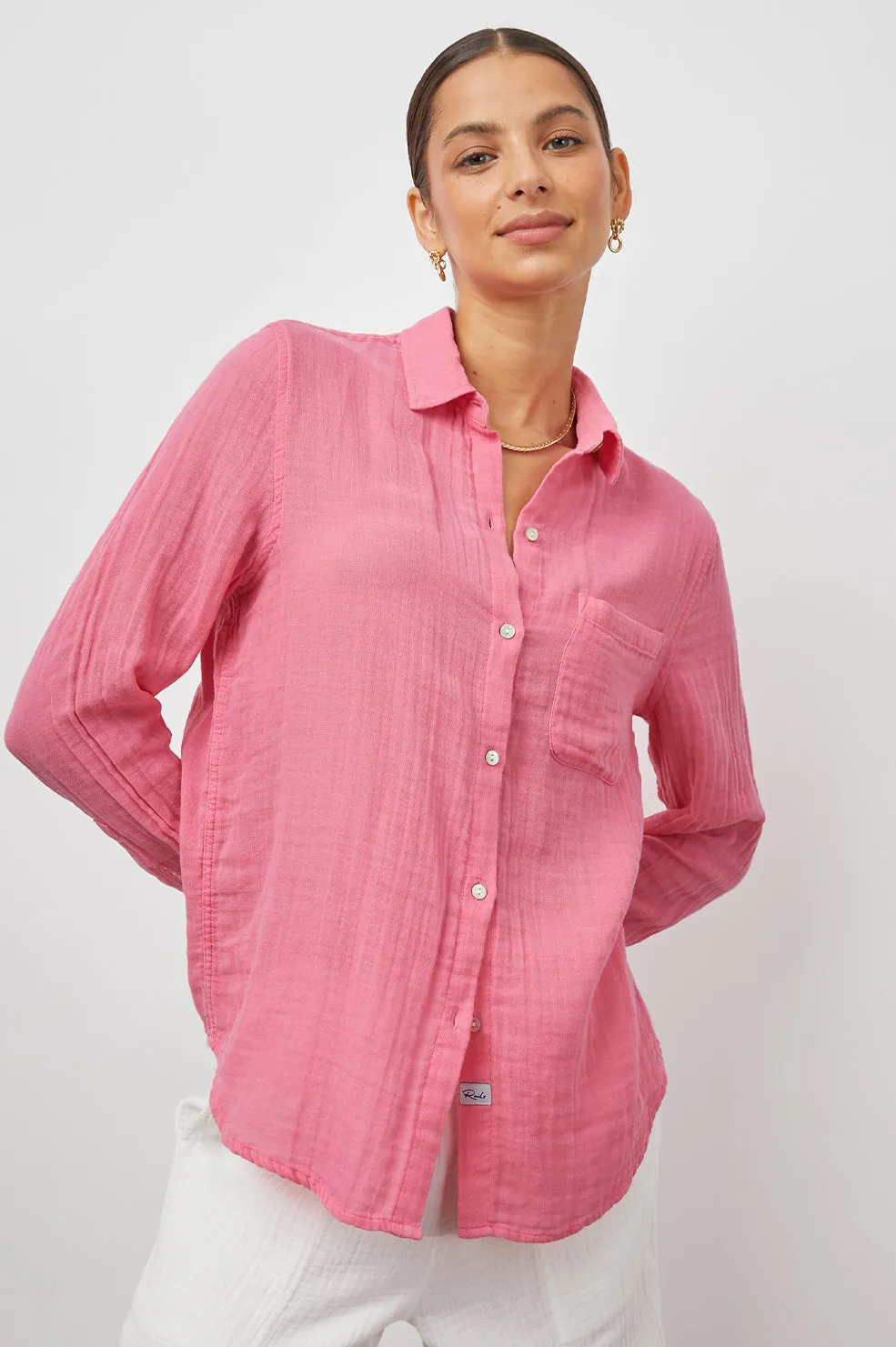 ELLIS SHIRT - MALIBU PINK sold by Rails