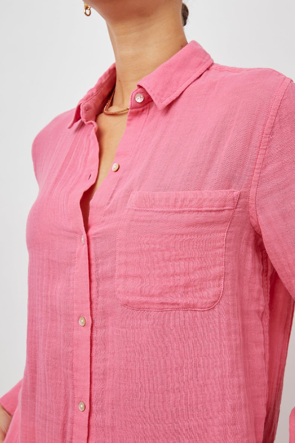 ELLIS SHIRT - MALIBU PINK sold by Rails product image thumbnail 2