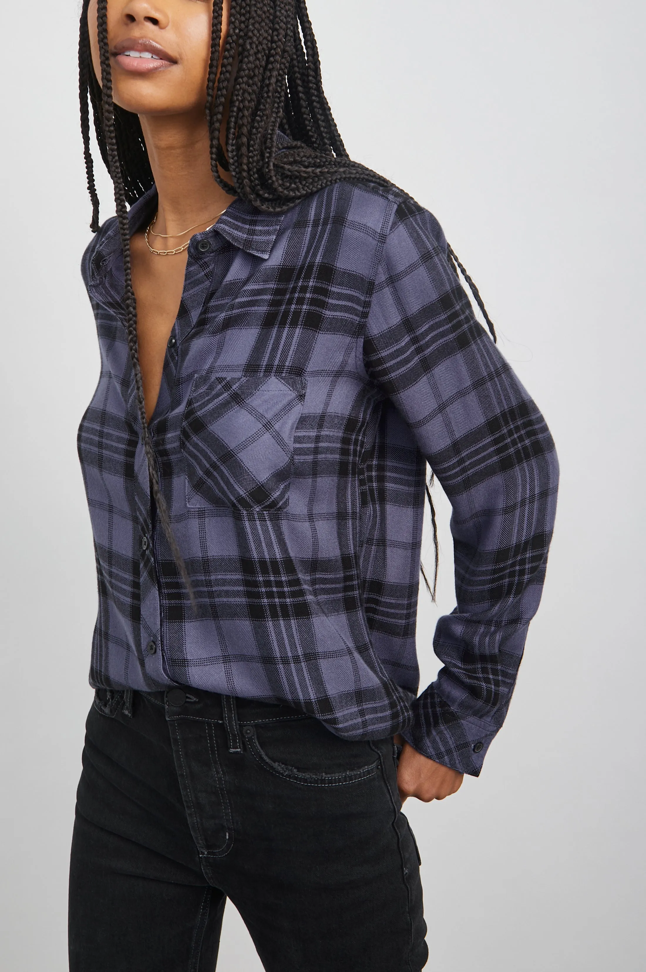 HUNTER SHIRT - SAPPHIRE ASH sold by Rails