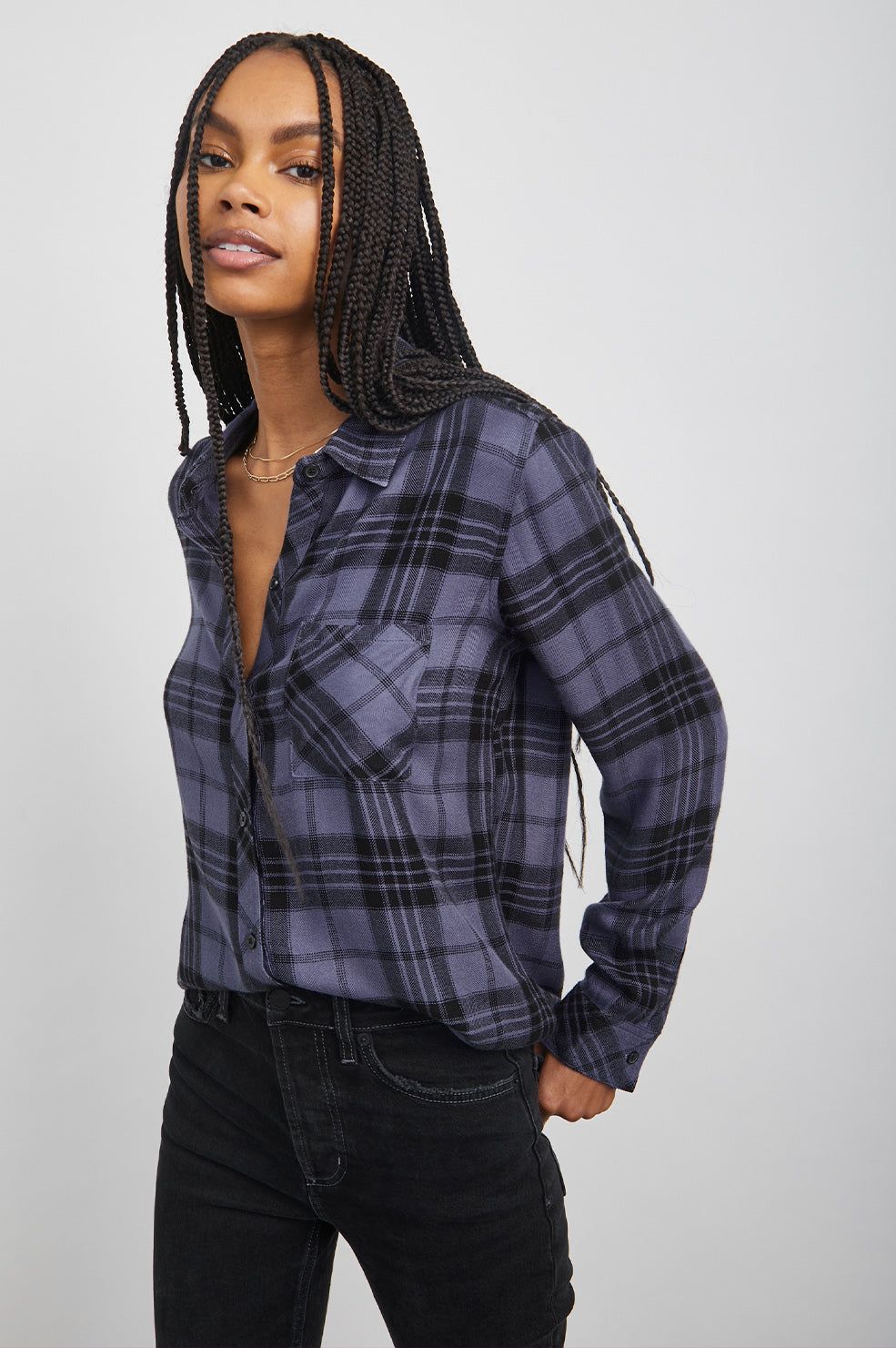 HUNTER SHIRT - SAPPHIRE ASH sold by Rails product image thumbnail 4