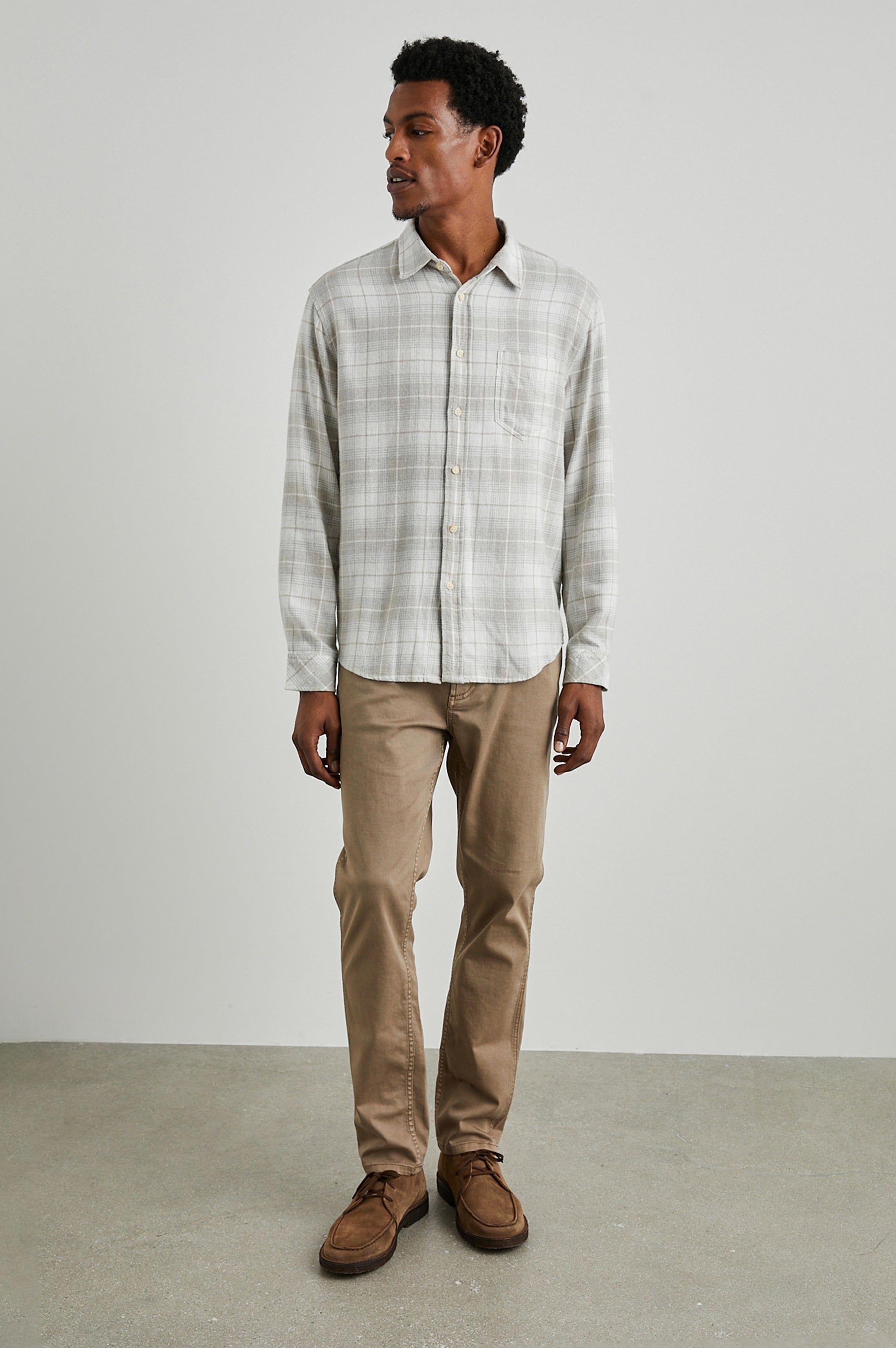 LENNOX SHIRT - WHEAT DOVE MELANGE sold by Rails product image thumbnail 3
