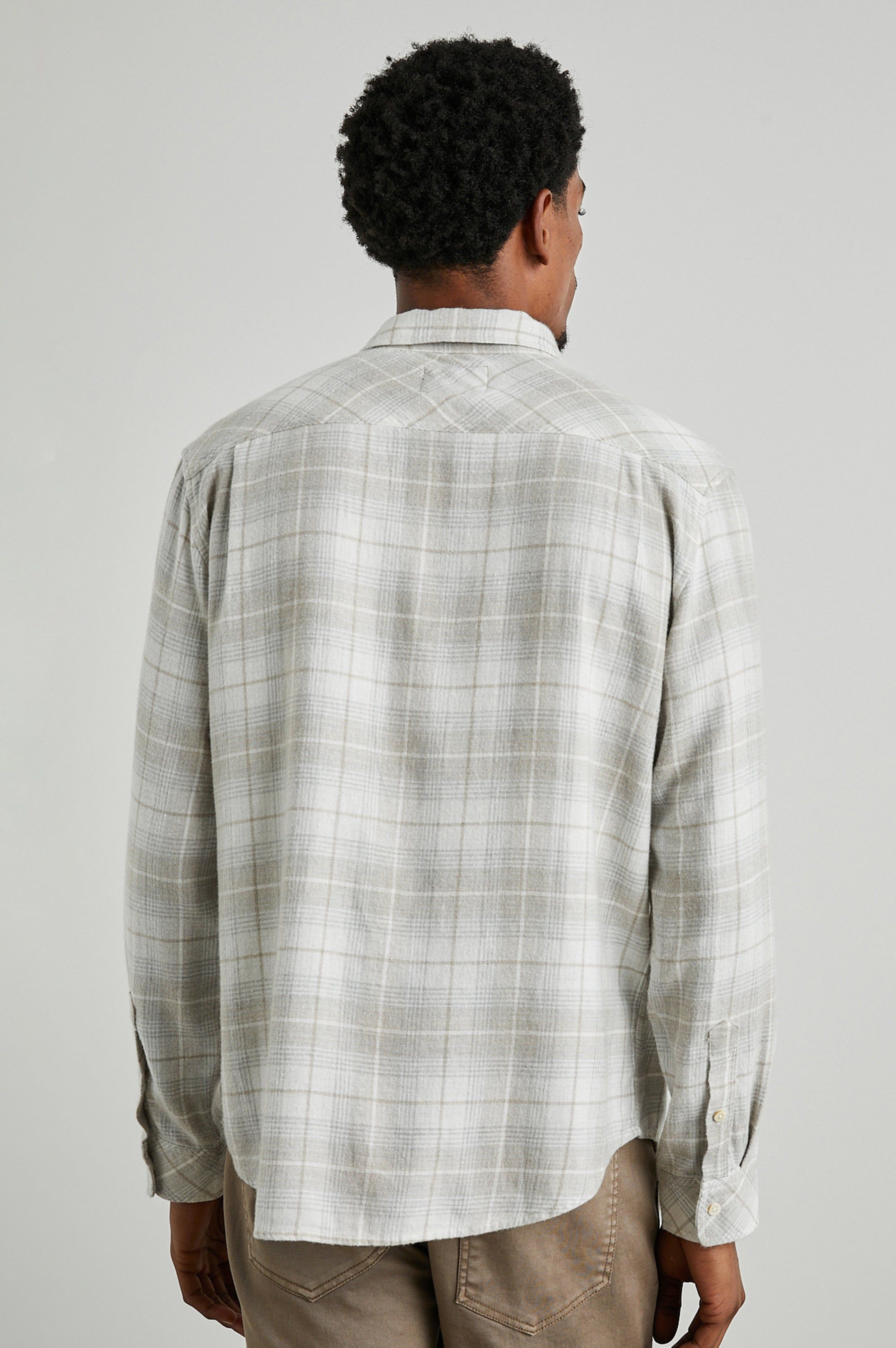 LENNOX SHIRT - WHEAT DOVE MELANGE sold by Rails product image thumbnail 5