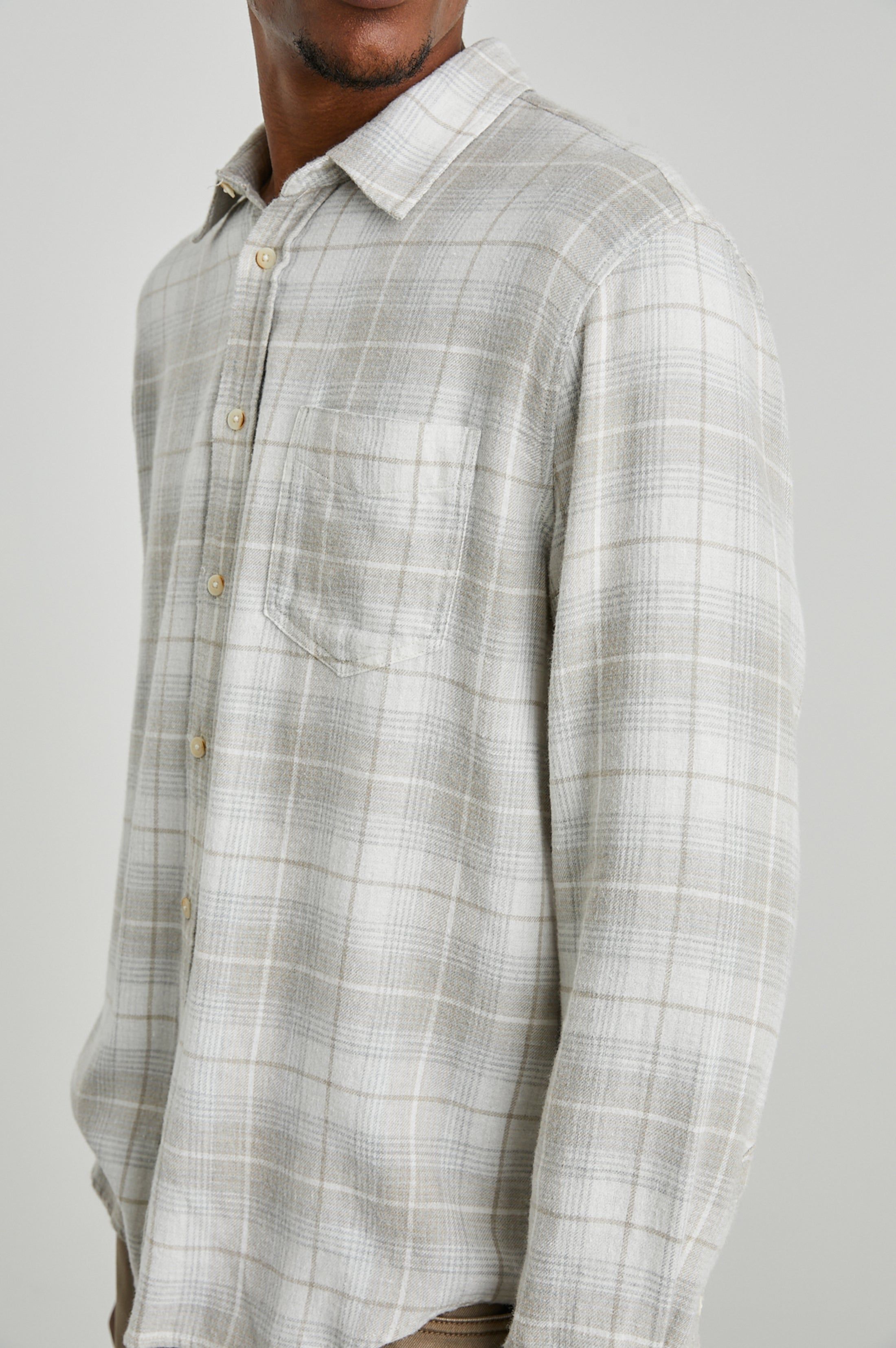 LENNOX SHIRT - WHEAT DOVE MELANGE sold by Rails product image thumbnail 2