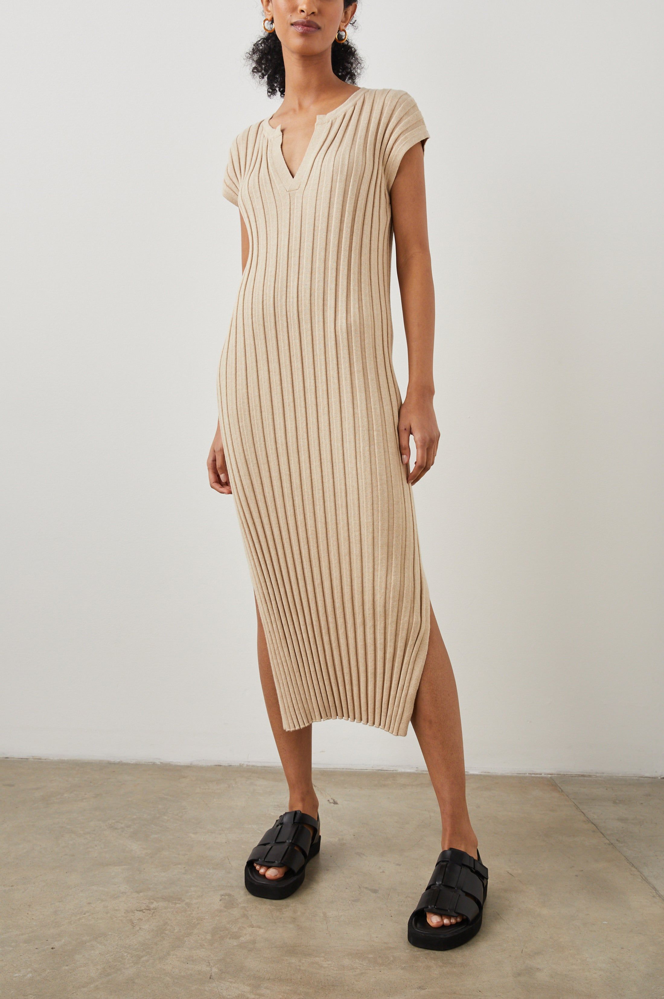 ASHLEY DRESS - FLAX sold by Rails