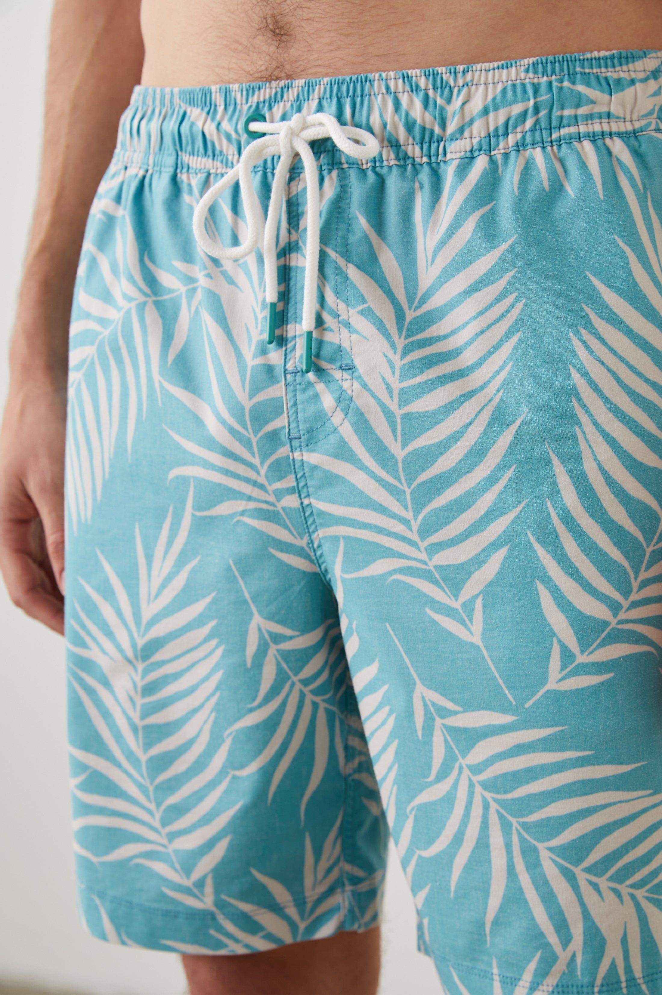 KIAN SWIM SHORT - PALM SHADOW AQUA sold by Rails product image thumbnail 2