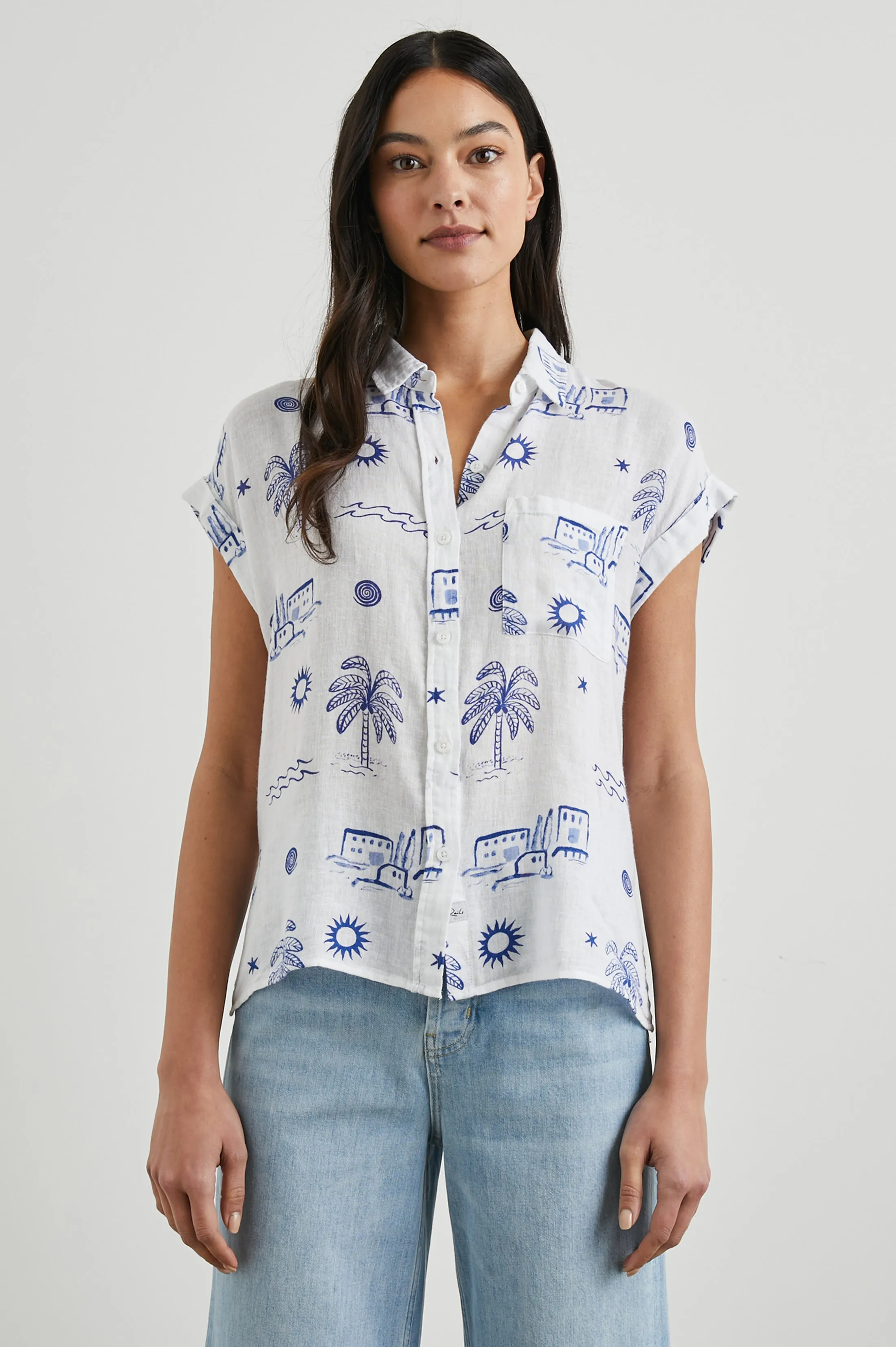 WHITNEY SHIRT - MYKONOS sold by Rails
