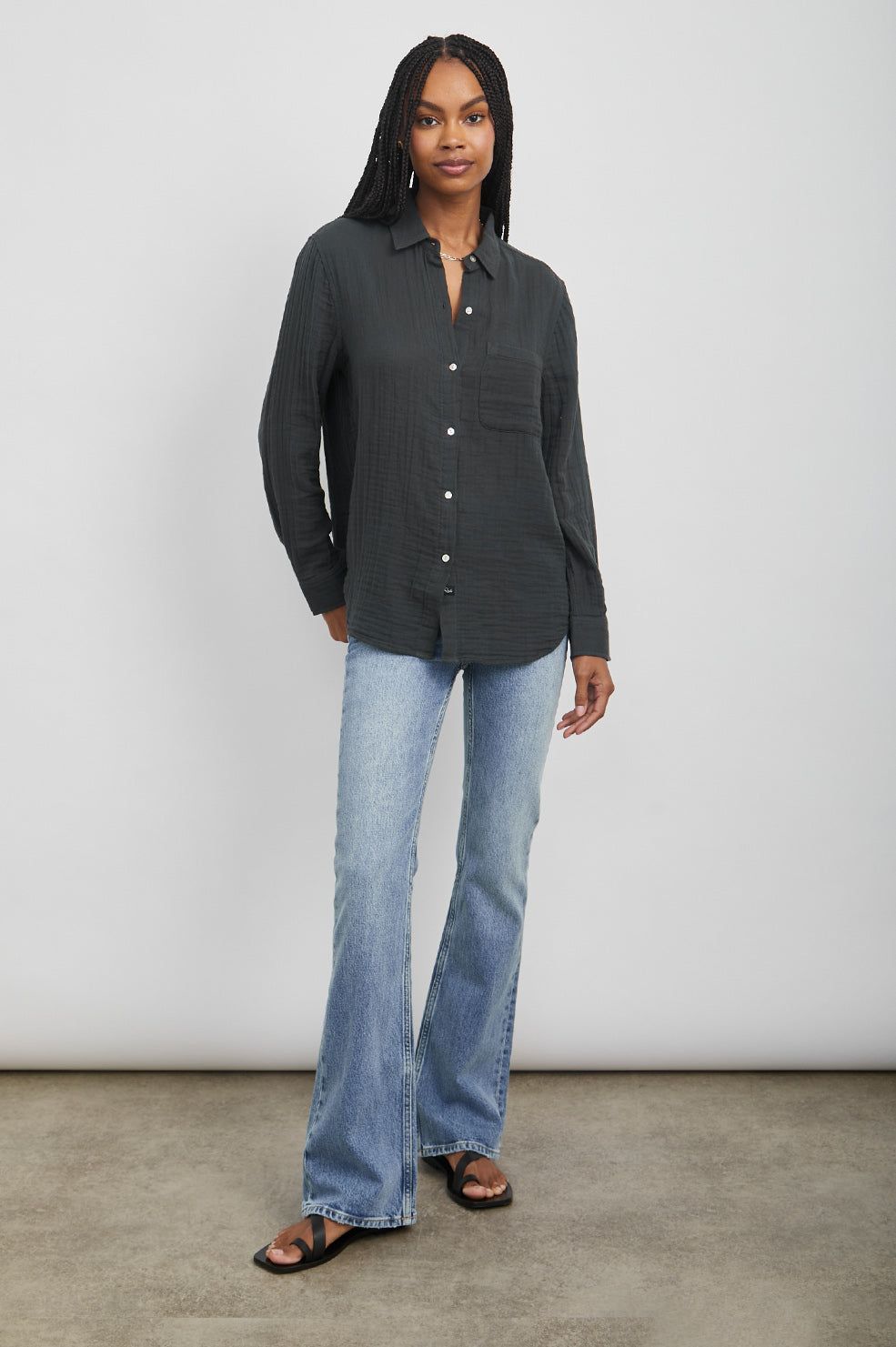 ELLIS SHIRT - WASHED BLACK sold by Rails product image thumbnail 3