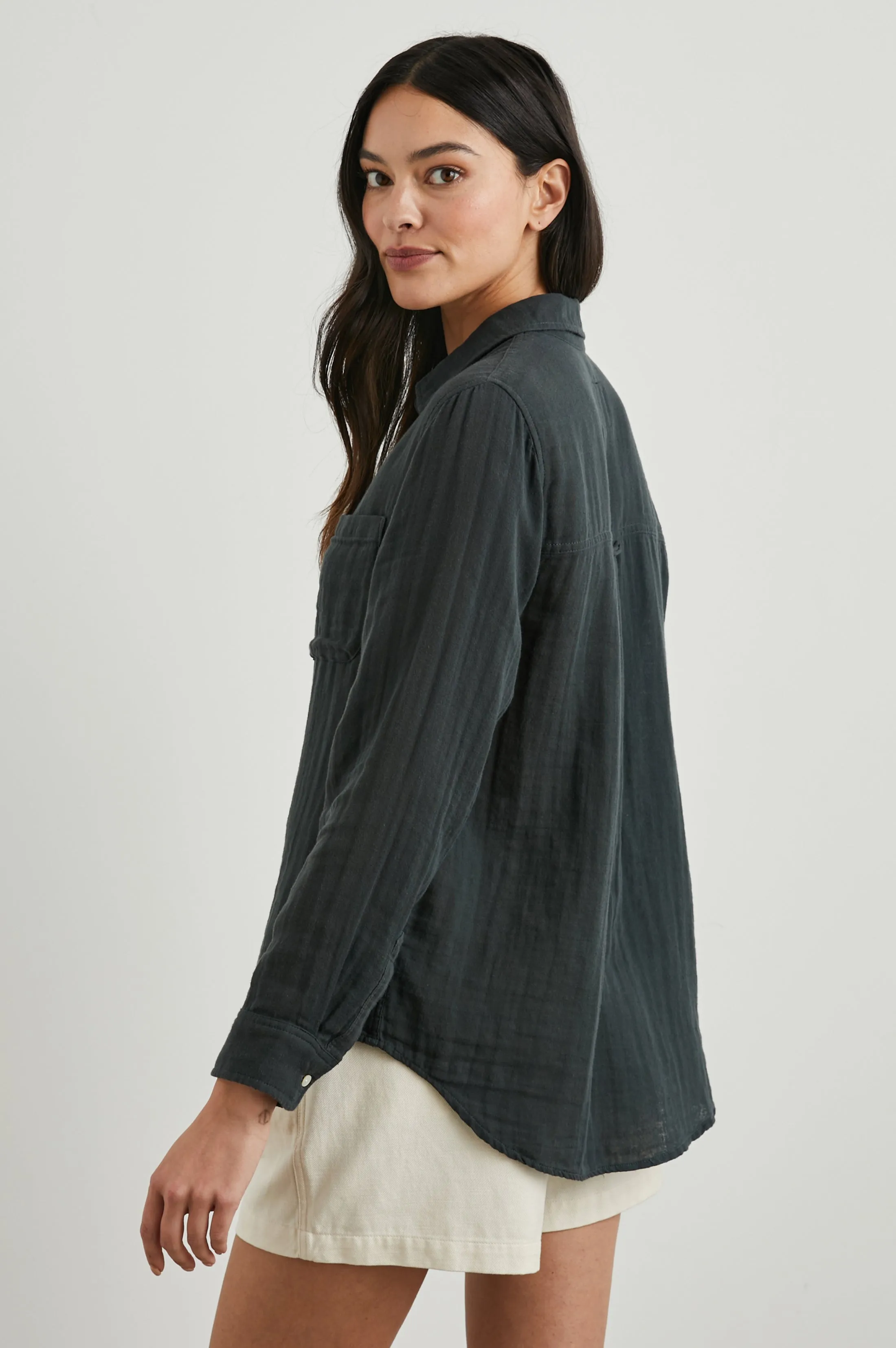 ELLIS SHIRT - WASHED BLACK sold by Rails product image thumbnail 4