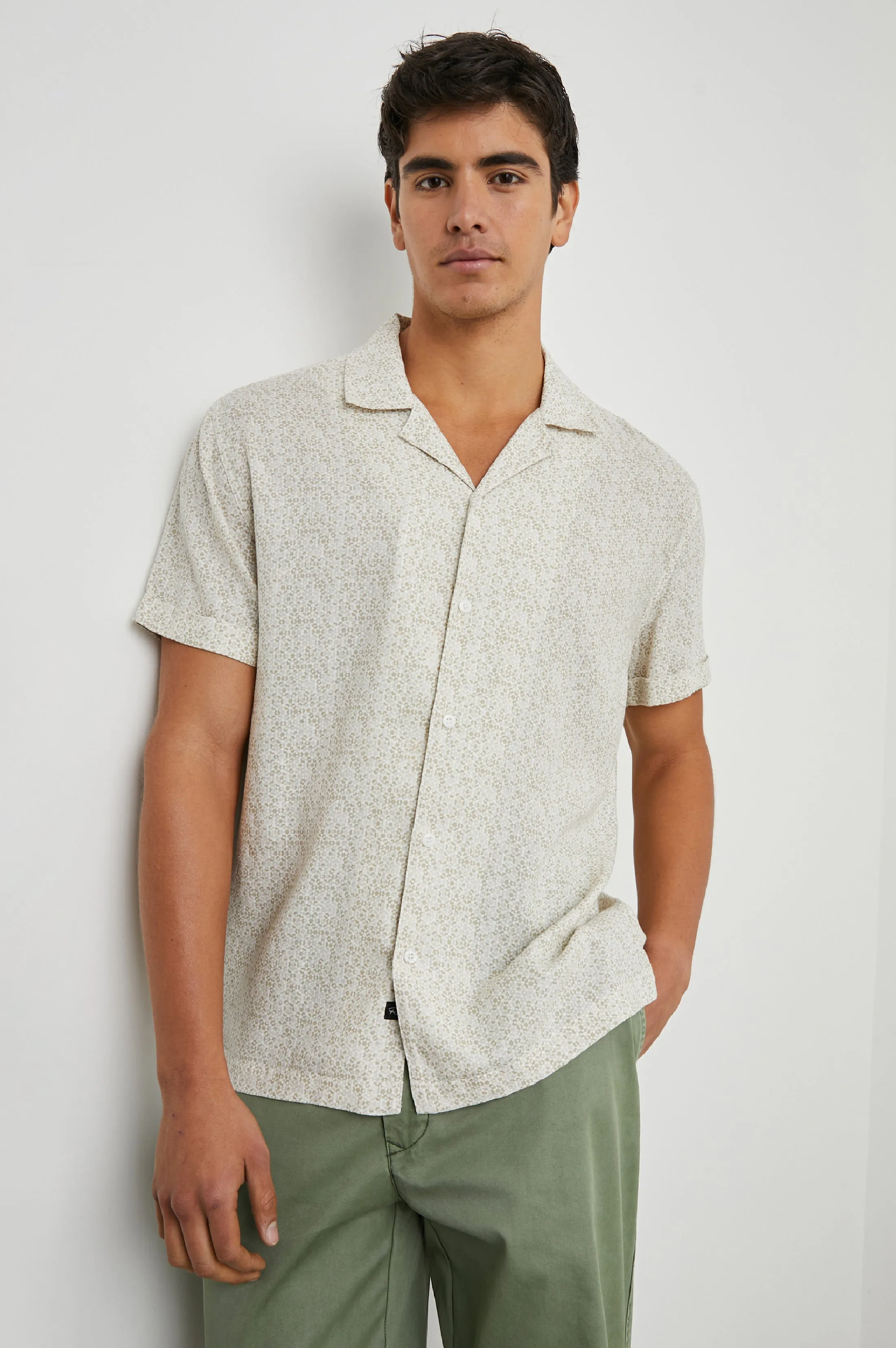 AMALFI SHIRT - PAINTED TILE KHAKI sold by Rails product image thumbnail 4