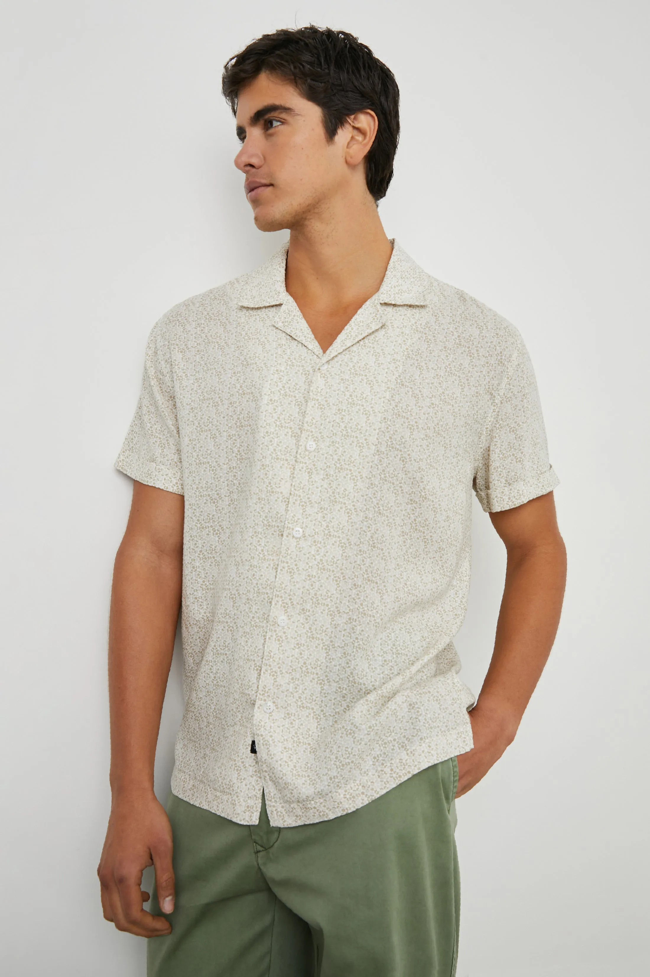 AMALFI SHIRT - PAINTED TILE KHAKI sold by Rails product image thumbnail 5