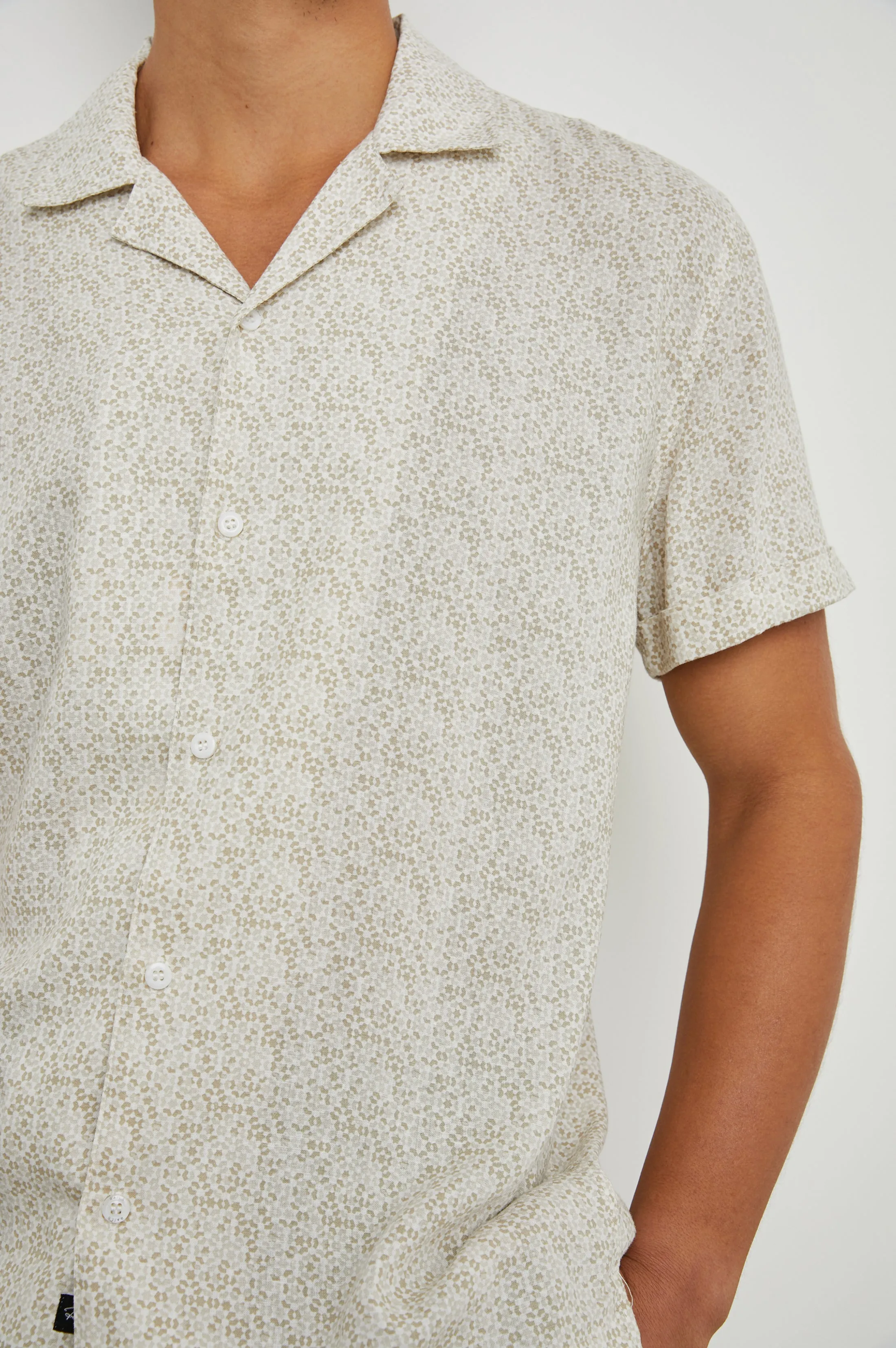 AMALFI SHIRT - PAINTED TILE KHAKI sold by Rails product image thumbnail 2