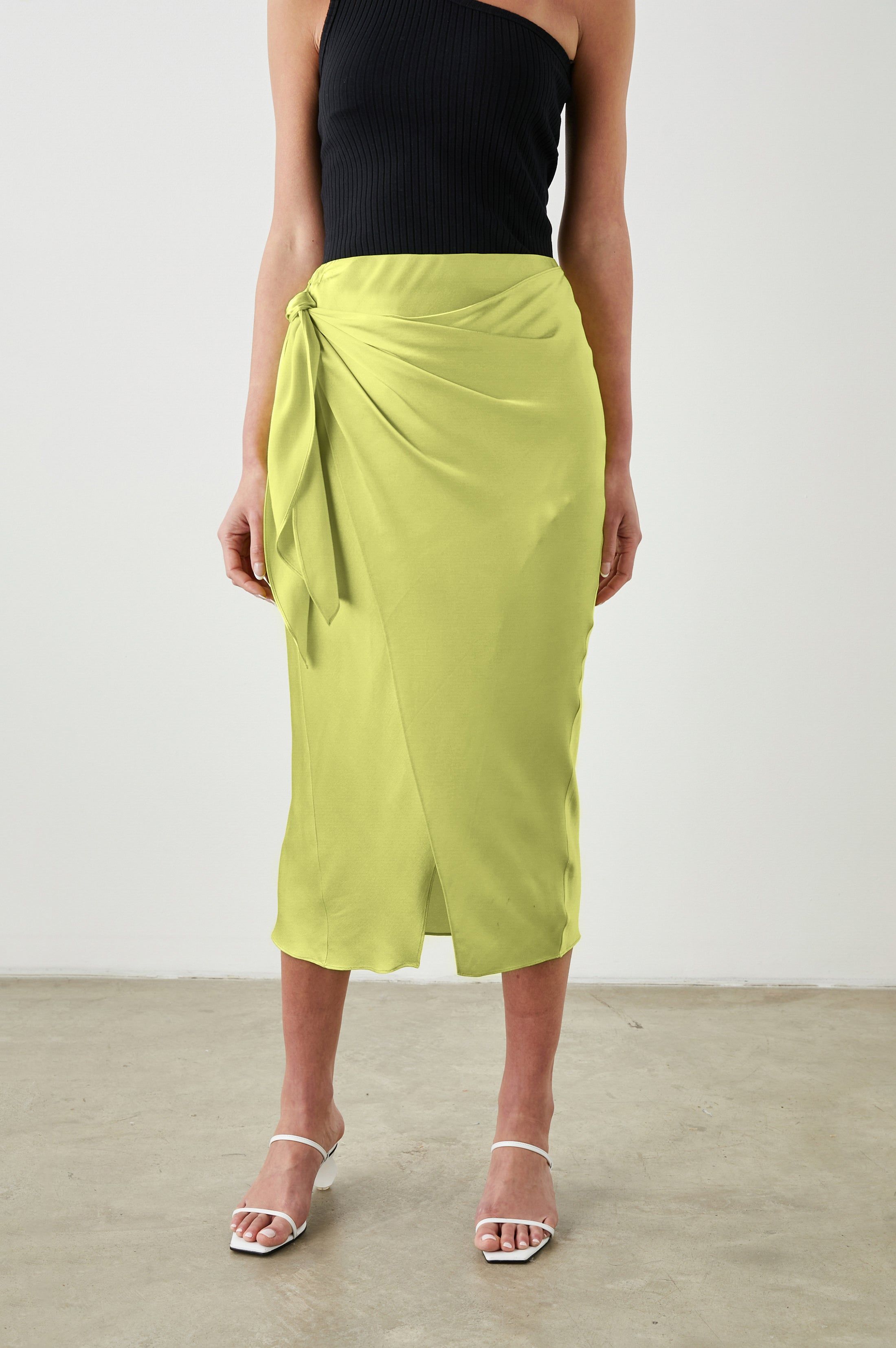 ADRIENNE SKIRT - CHARTREUSE sold by Rails