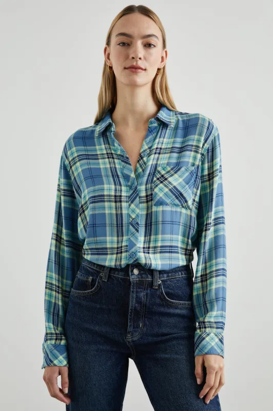 HUNTER SHIRT - BLUEBELL CITRON sold by Rails