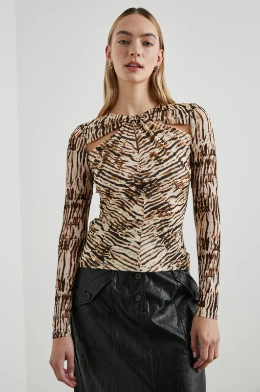 HANA TOP - NEUTRAL IKAT sold by Rails