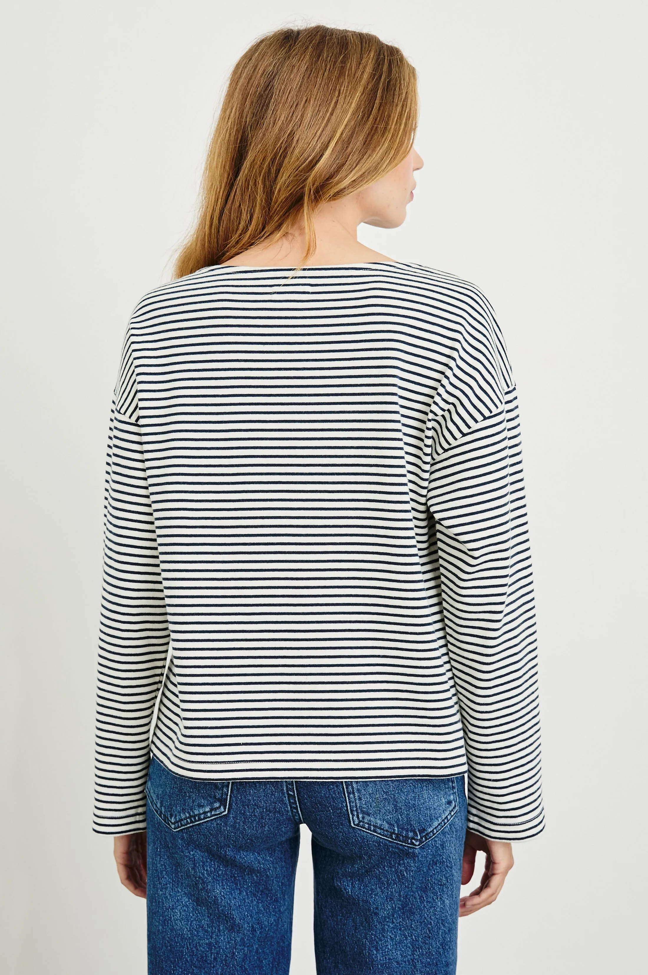 MACY TOP - IVORY NAVY MICRO STRIPE sold by Rails product image thumbnail 3