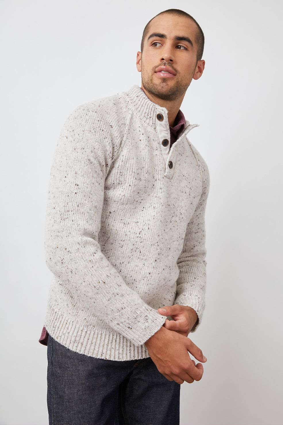 HARDING SWEATER - NATURAL NEP sold by Rails product image thumbnail 4