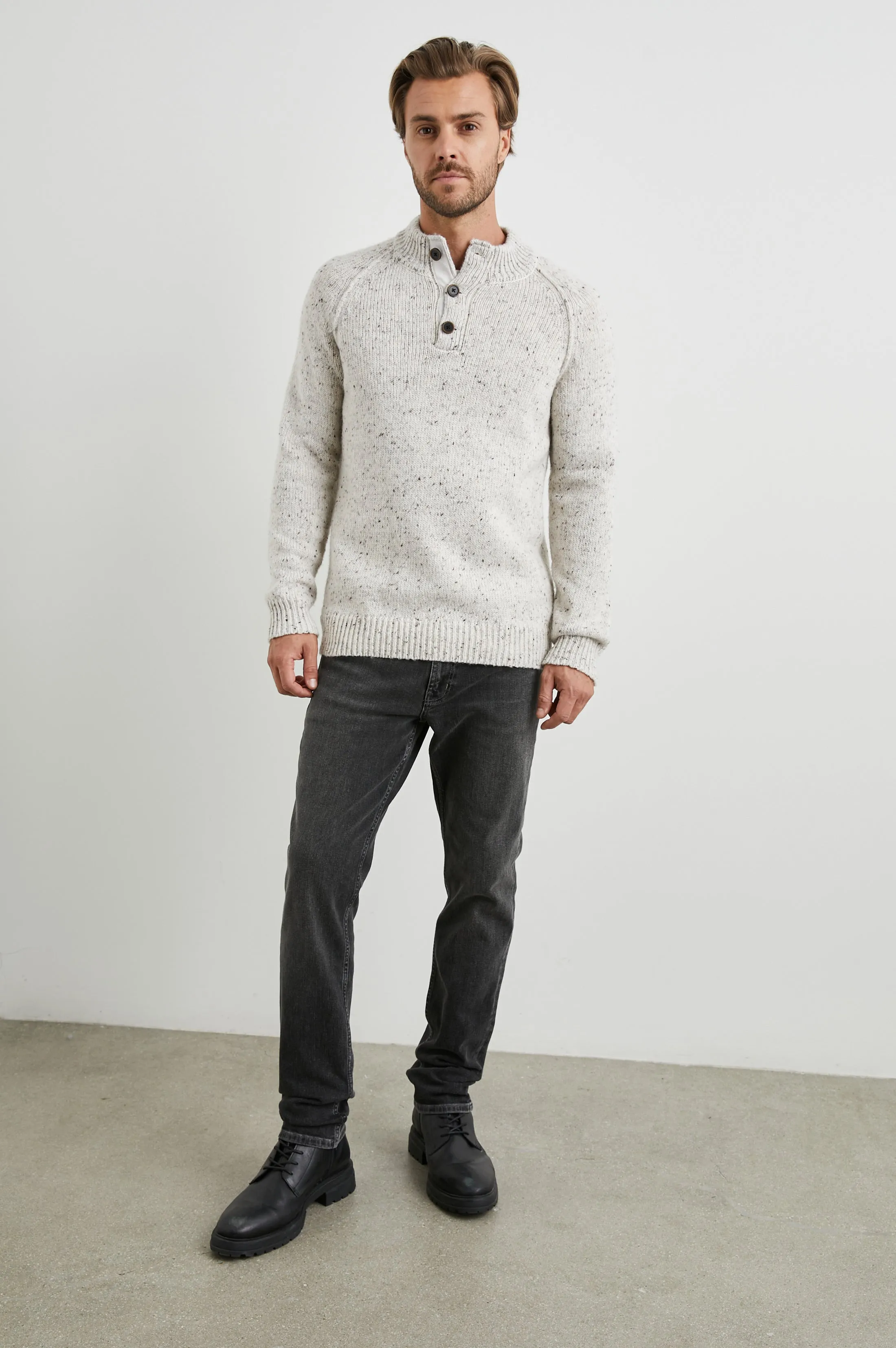 HARDING SWEATER - NATURAL NEP sold by Rails product image thumbnail 3