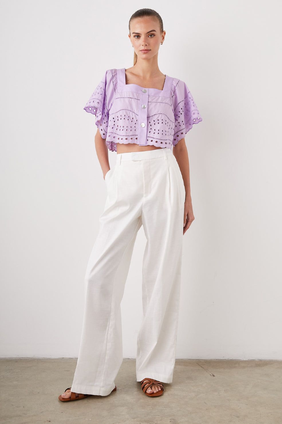 KIT TOP - ORCHID EYELET EMBROIDERY sold by Rails product image thumbnail 2