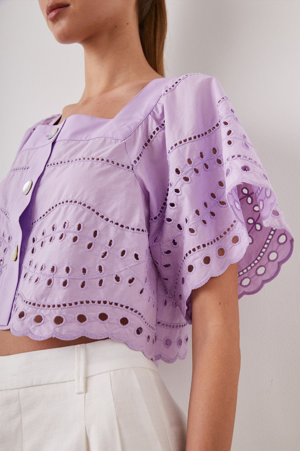 KIT TOP - ORCHID EYELET EMBROIDERY sold by Rails product image thumbnail 3