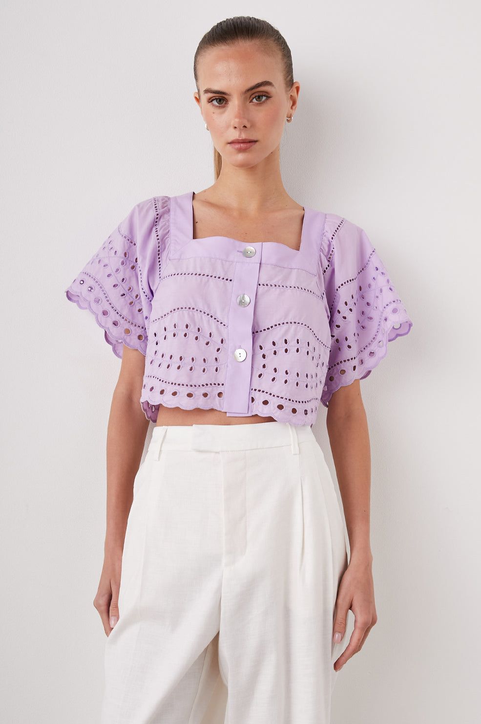 KIT TOP - ORCHID EYELET EMBROIDERY sold by Rails product image thumbnail 4