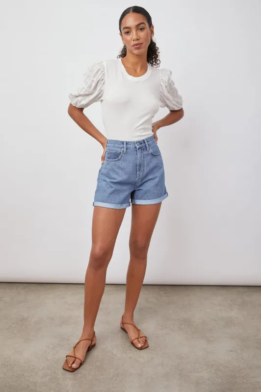 LIZA TOP - WHITE SEERSUCKER sold by Rails