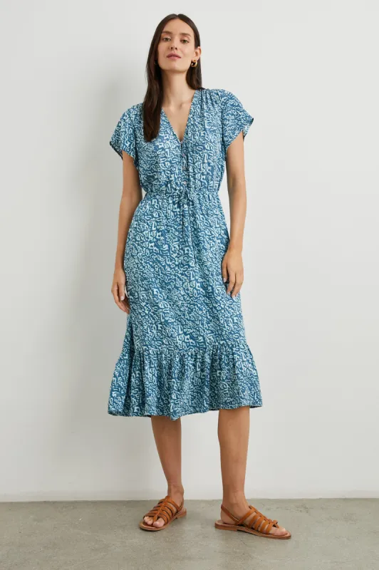 KIKI DRESS - BLUE HAVANA sold by Rails