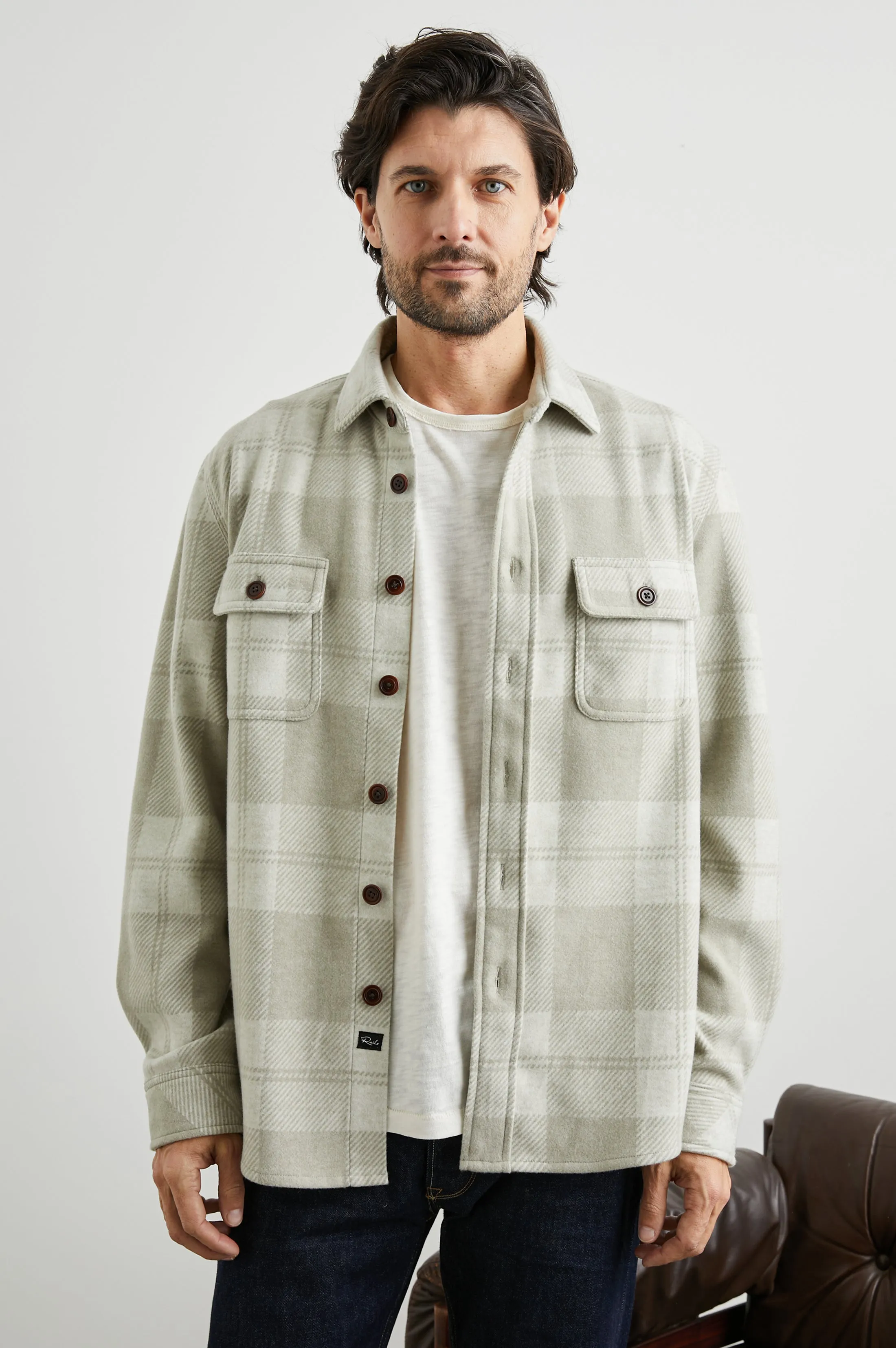 ALDER SHIRT - FAWN CREAM sold by Rails product image thumbnail 4