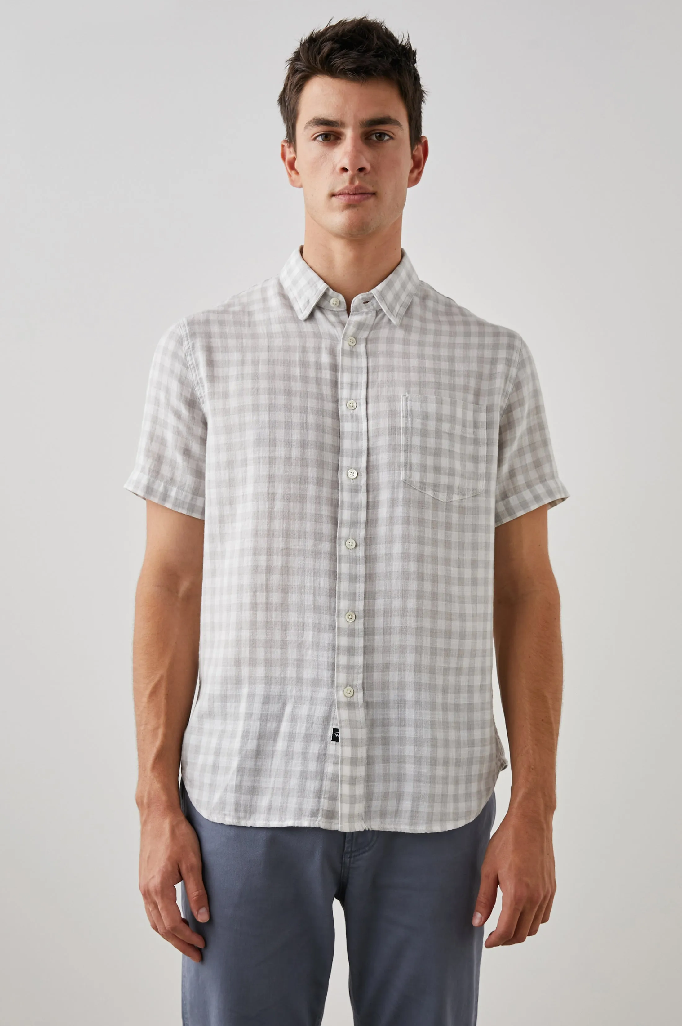 FAIRFAX SHIRT - GREY GINGHAM MELANGE sold by Rails product image thumbnail 2