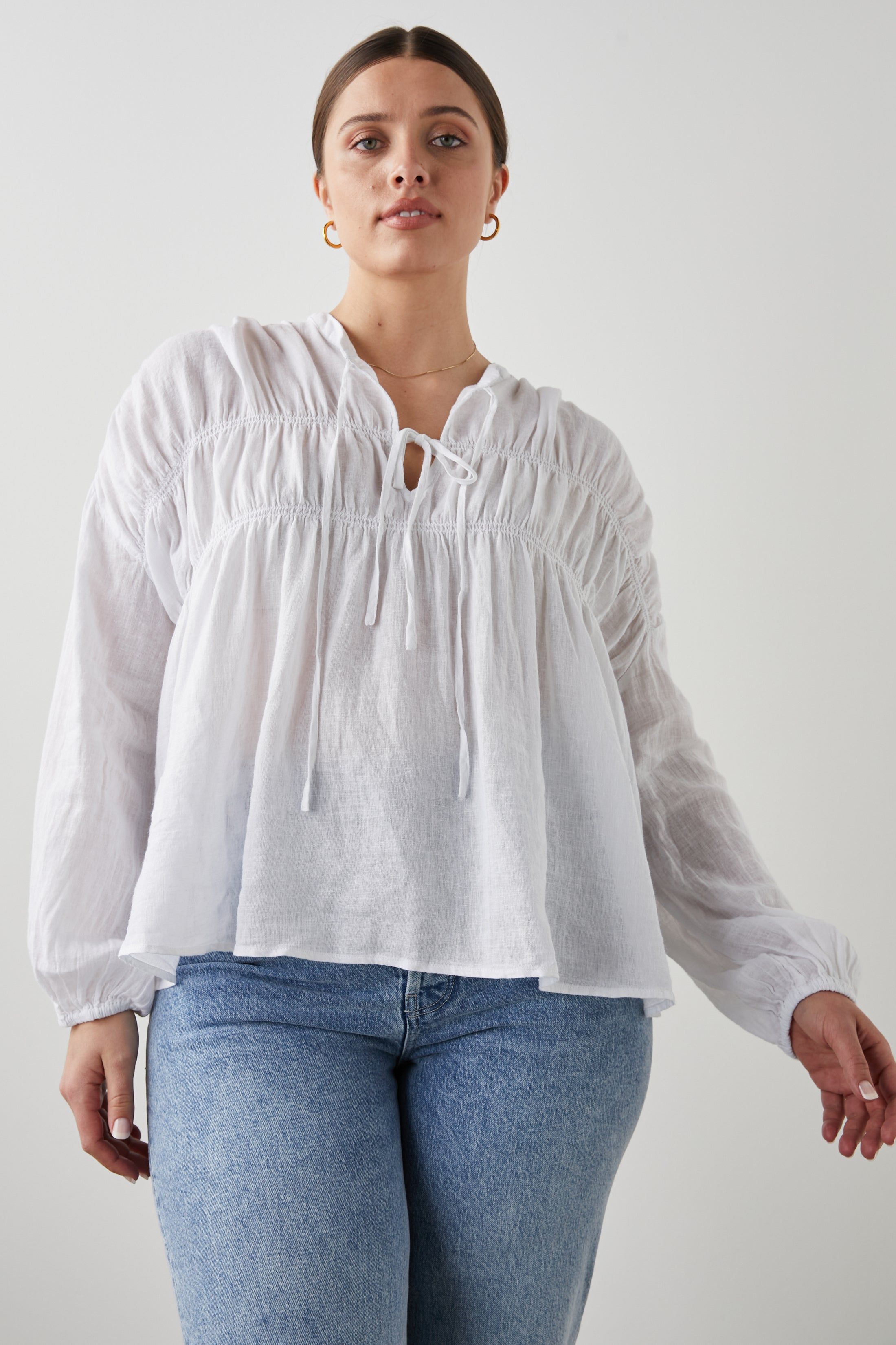 OPHELIA SHIRT - TRUE WHITE sold by Rails product image thumbnail 7