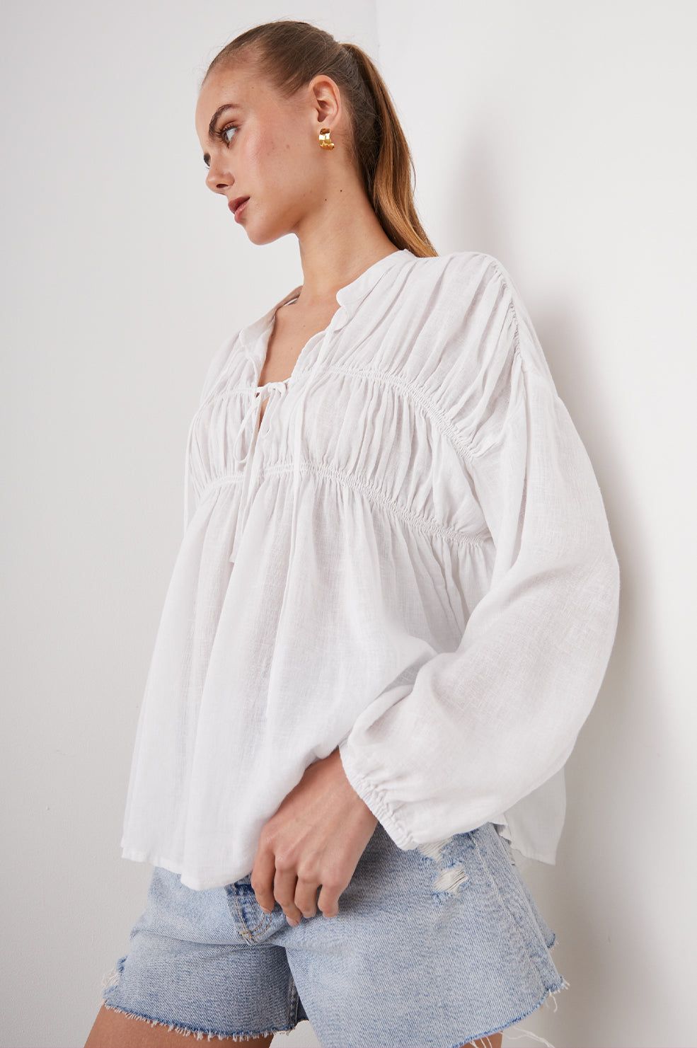 OPHELIA SHIRT - TRUE WHITE sold by Rails product image thumbnail 5