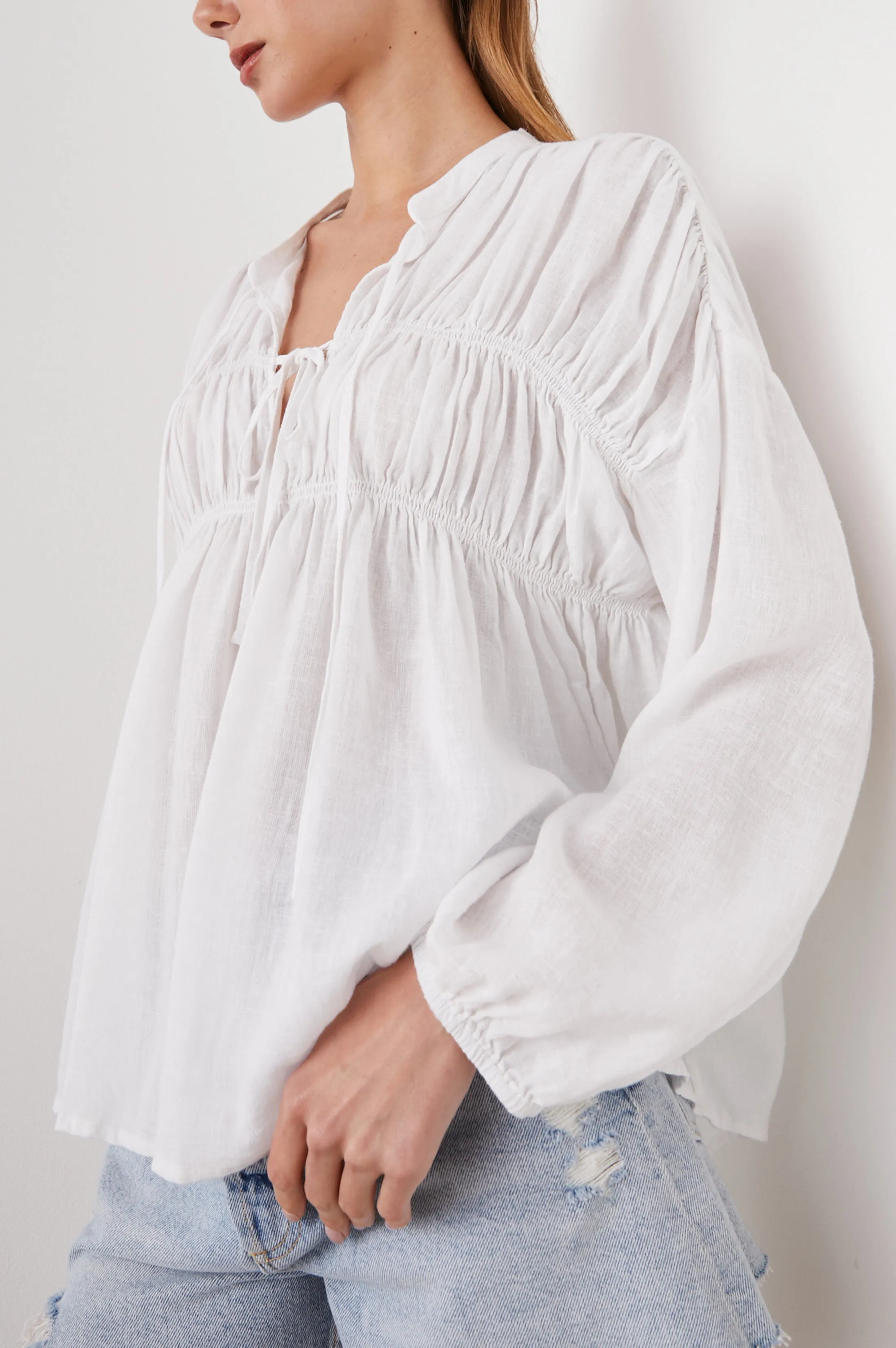OPHELIA SHIRT - TRUE WHITE sold by Rails product image thumbnail 4