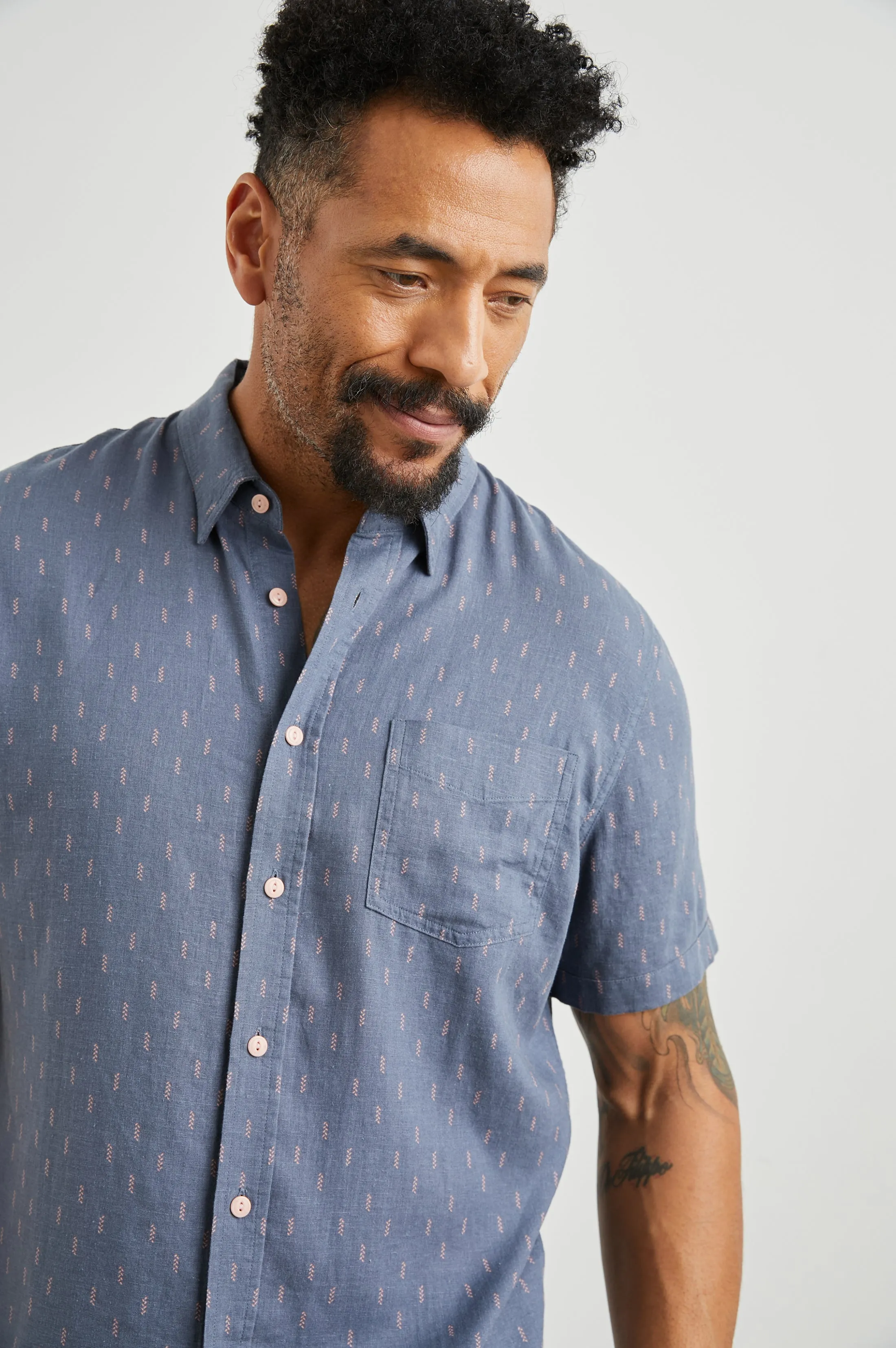 CARSON SHIRT - LOUIS LEAF SLATE sold by Rails product image thumbnail 4