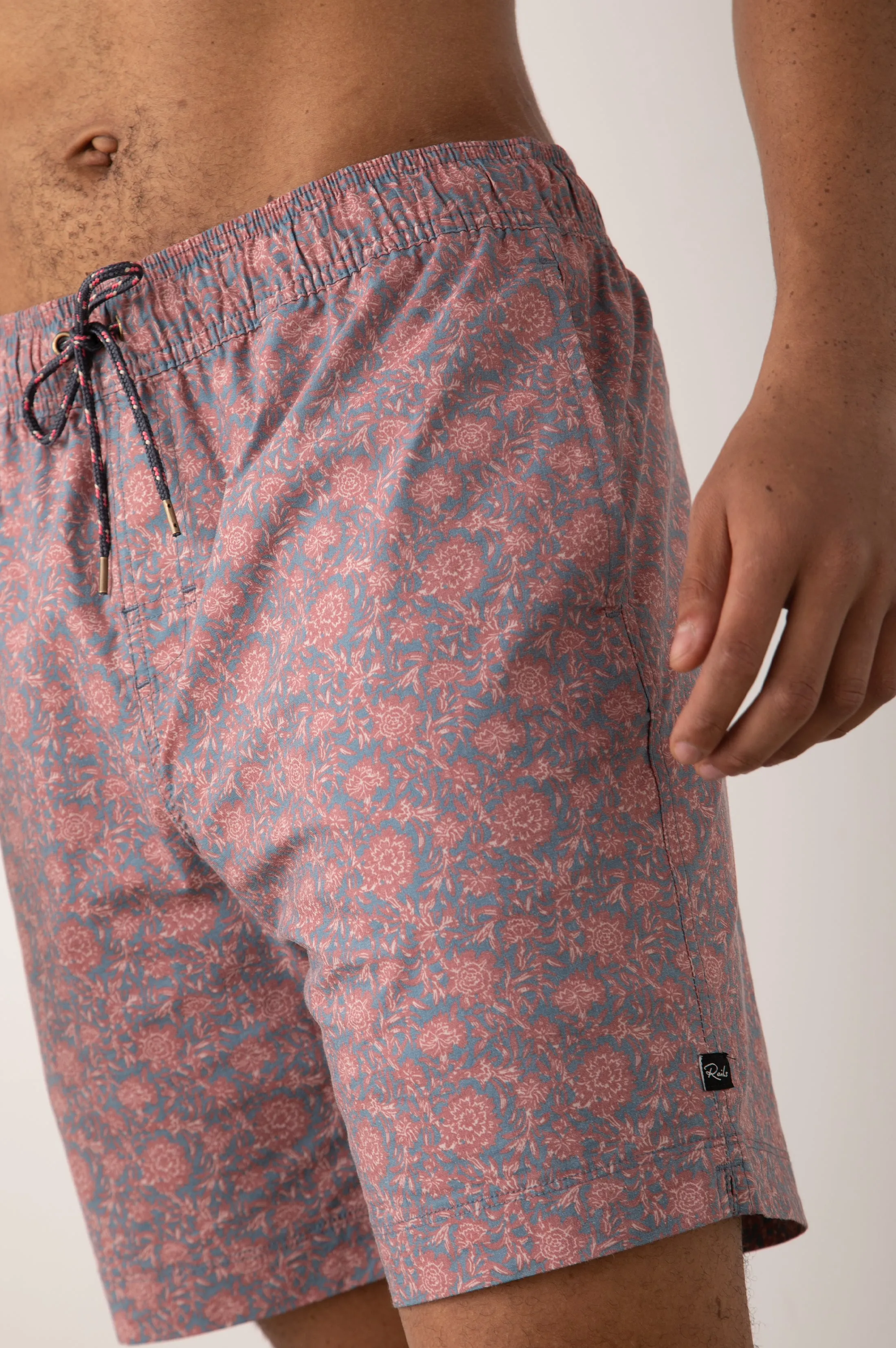 KIAN SWIM SHORT - COASTAL WOOD BLOCK ROYAL BLAZE sold by Rails product image thumbnail 2