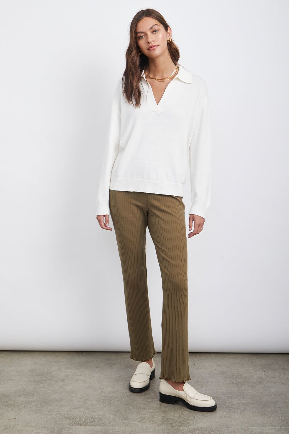 SUTTON SWEATER - WHITE sold by Rails product image thumbnail 3