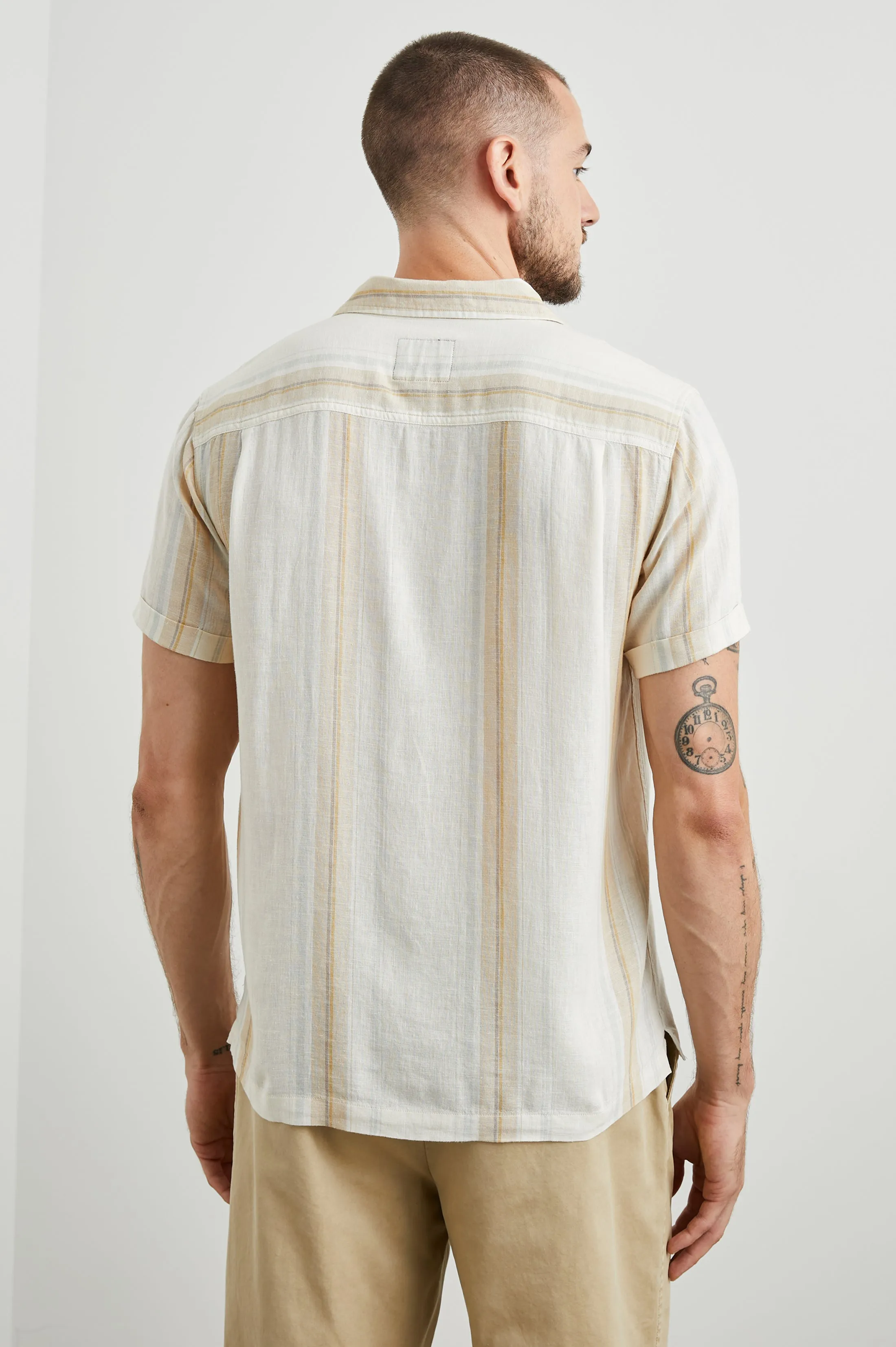 AMALFI SHIRT - FARRO DOVE STRIPE sold by Rails product image thumbnail 4