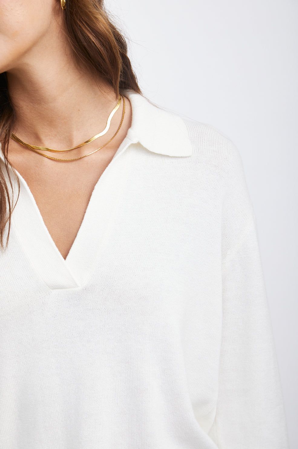 SUTTON SWEATER - WHITE sold by Rails product image thumbnail 2