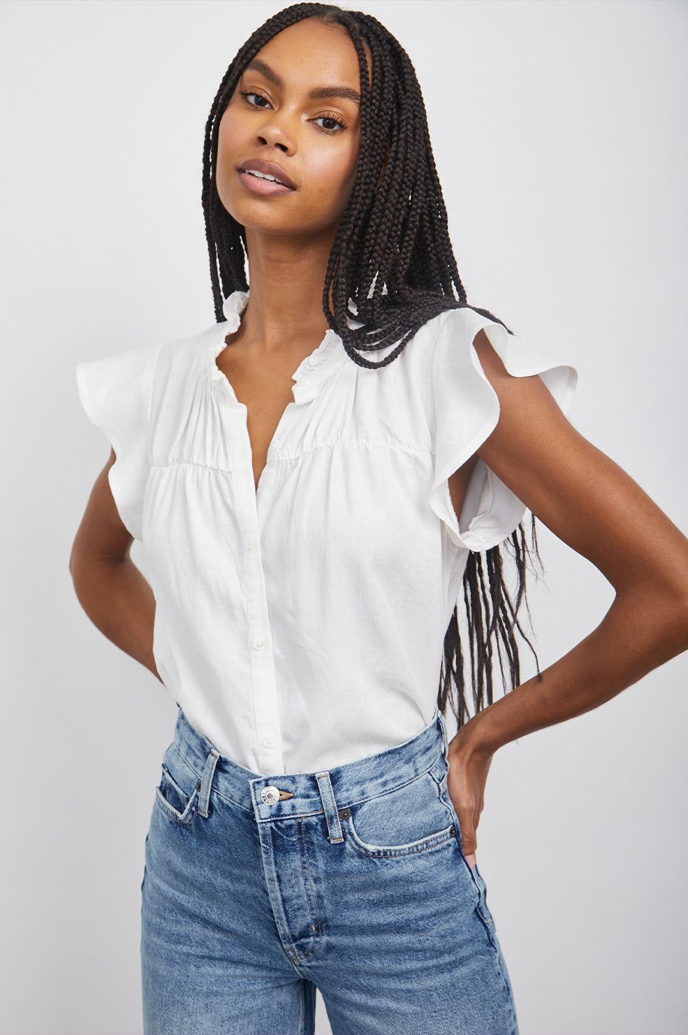 RUTHIE TOP - WHITE sold by Rails product image thumbnail 4