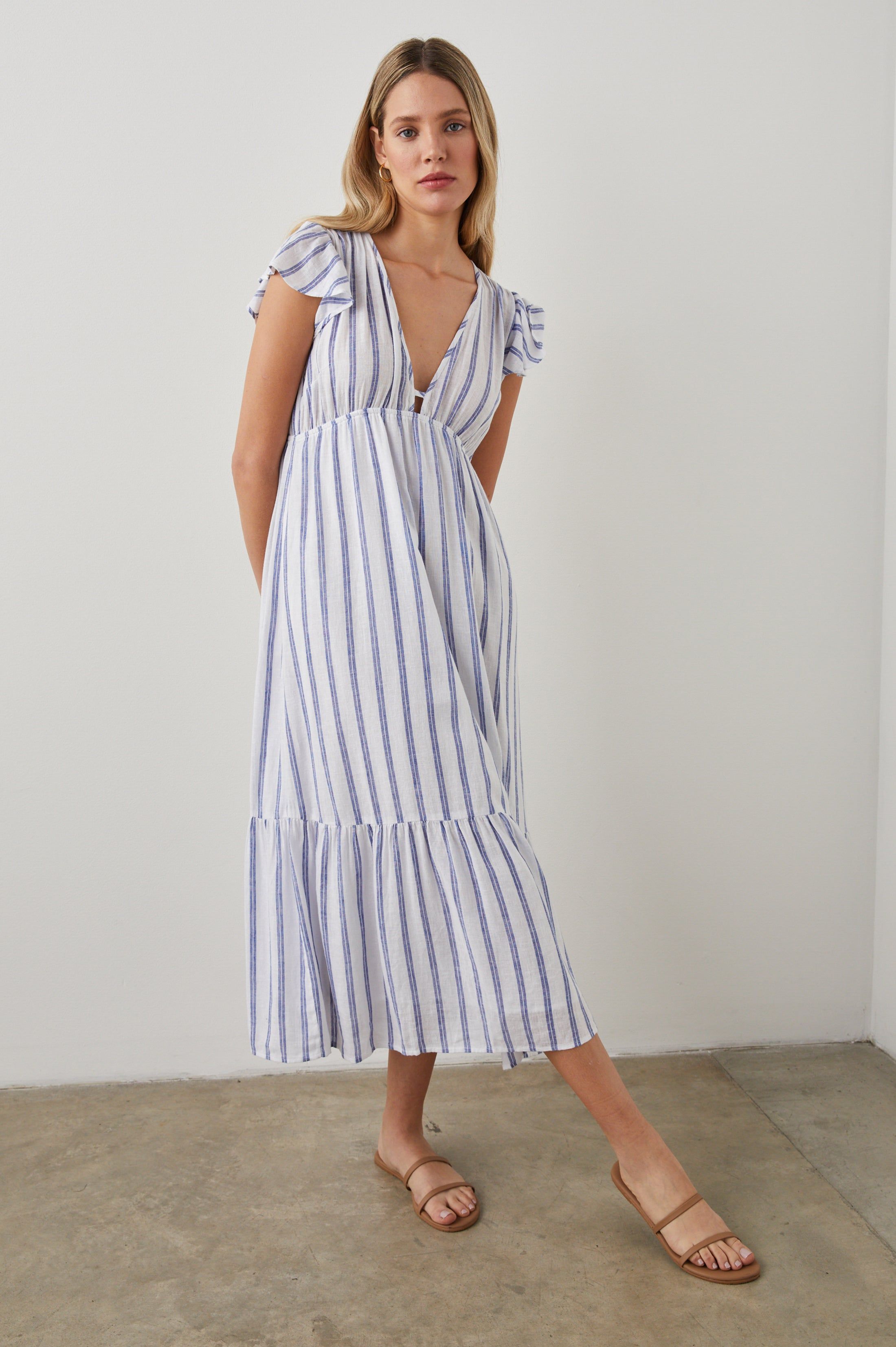 TINA DRESS - VILLA STRIPE sold by Rails