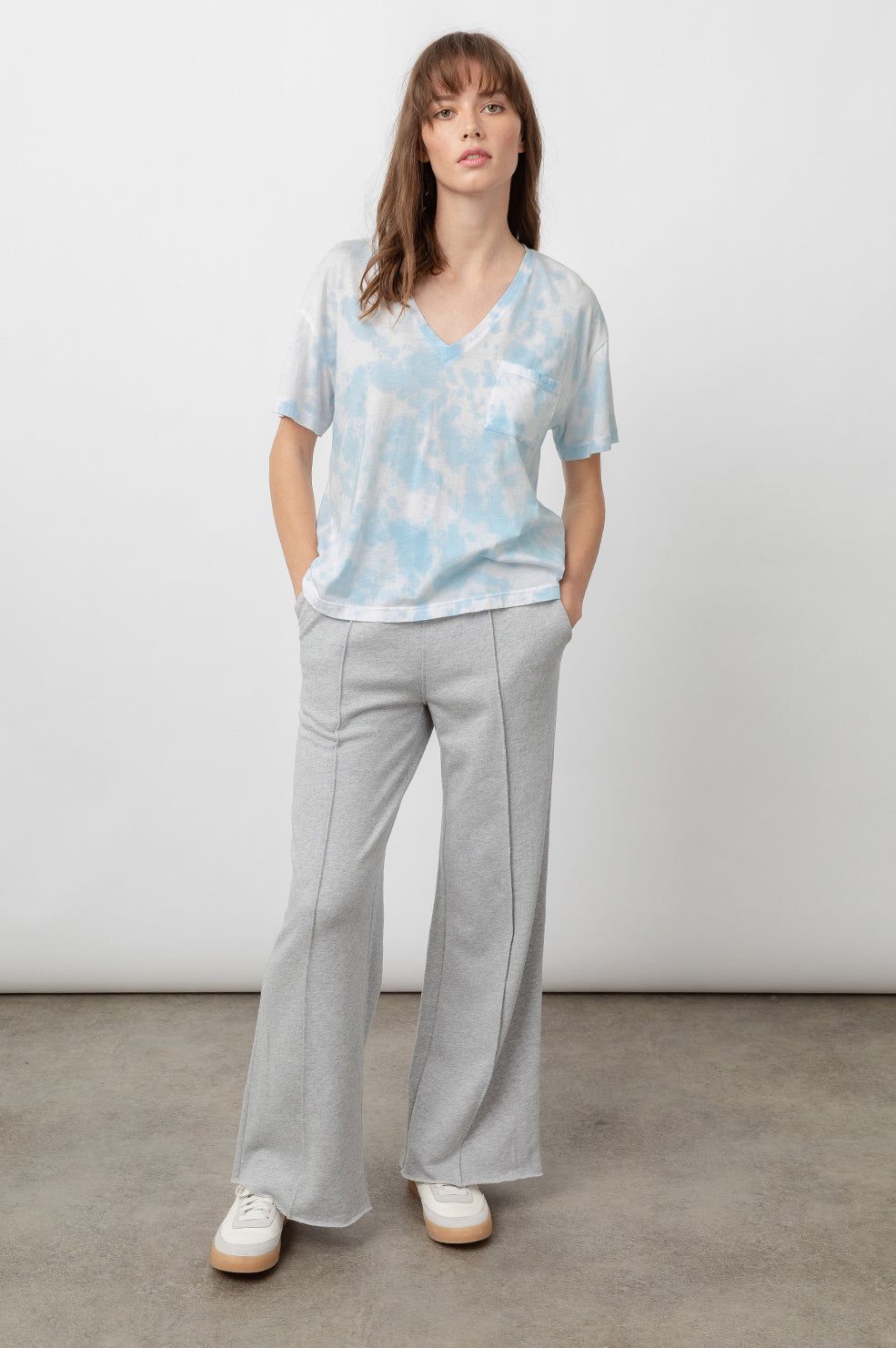 THE POCKET V T-SHIRT - LIGHT BLUE TIE DYE sold by Rails product image thumbnail 5