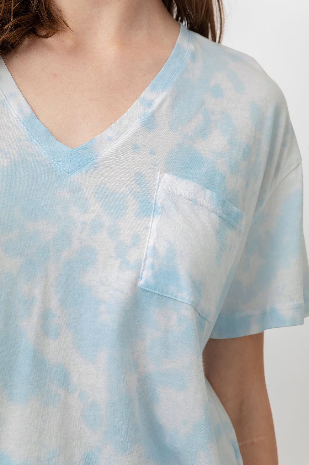 THE POCKET V T-SHIRT - LIGHT BLUE TIE DYE sold by Rails product image thumbnail 2