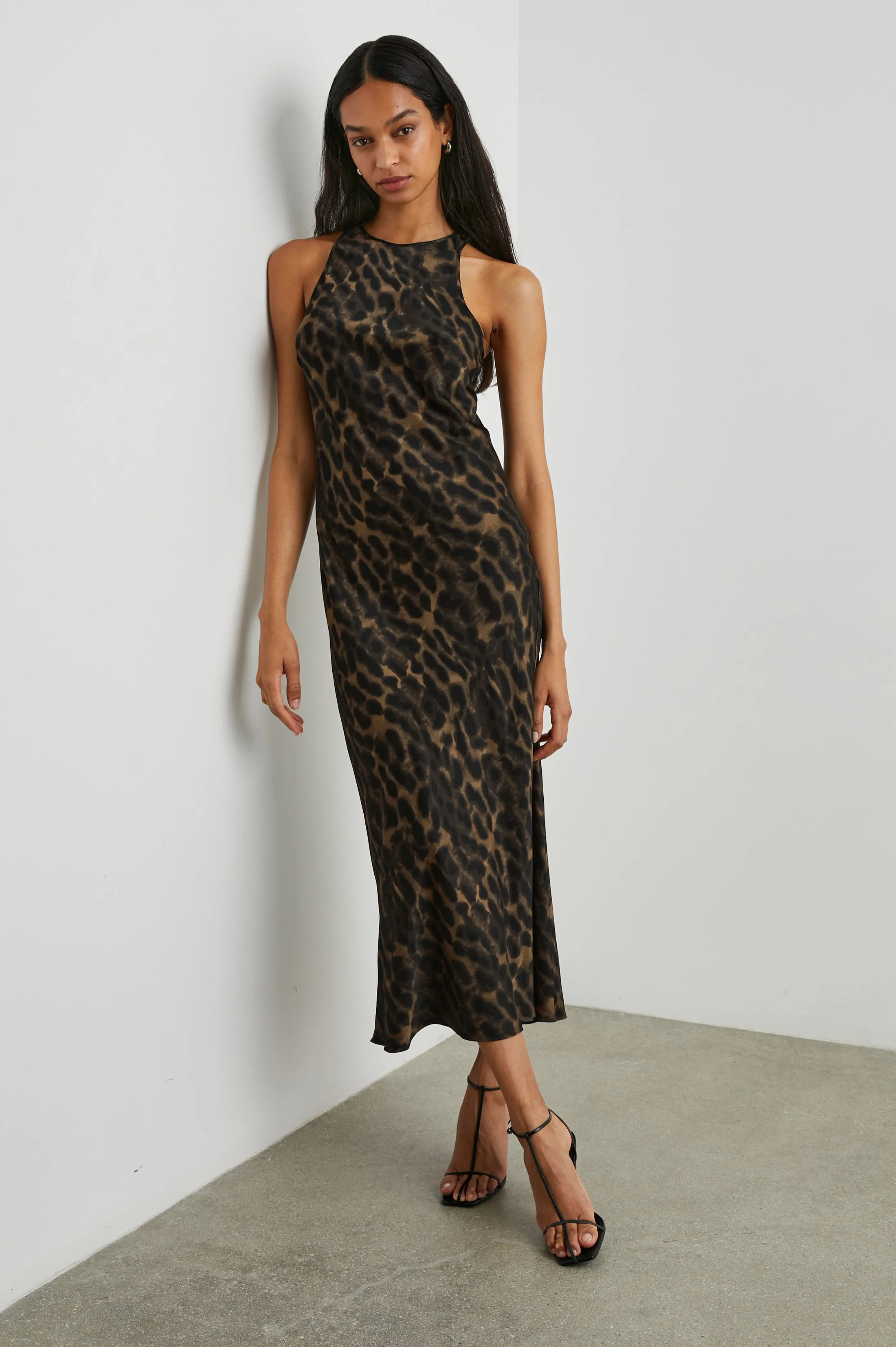 SOLENE DRESS - UMBER LEOPARD sold by Rails