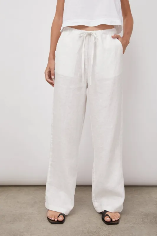 EMMIE PANT - WHITE sold by Rails