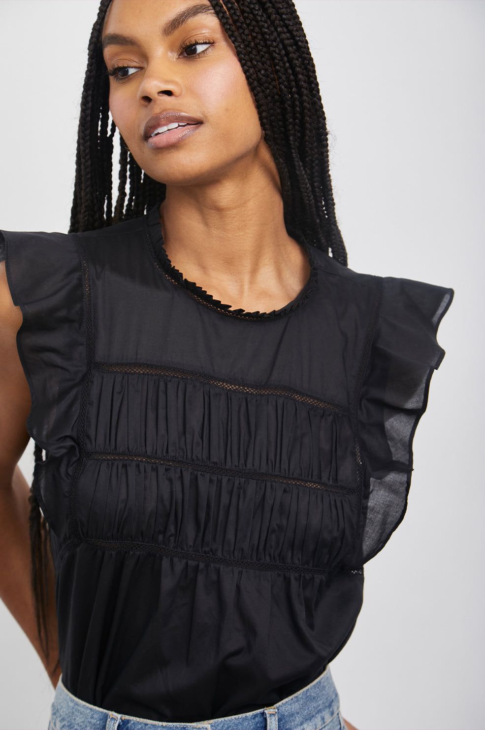 FILOMENA TOP - TRUE BLACK sold by Rails product image thumbnail 2