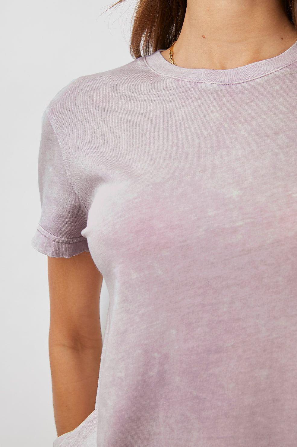 THE CLASSIC CREW T-SHIRT - LAVENDER ACID WASH sold by Rails product image thumbnail 2