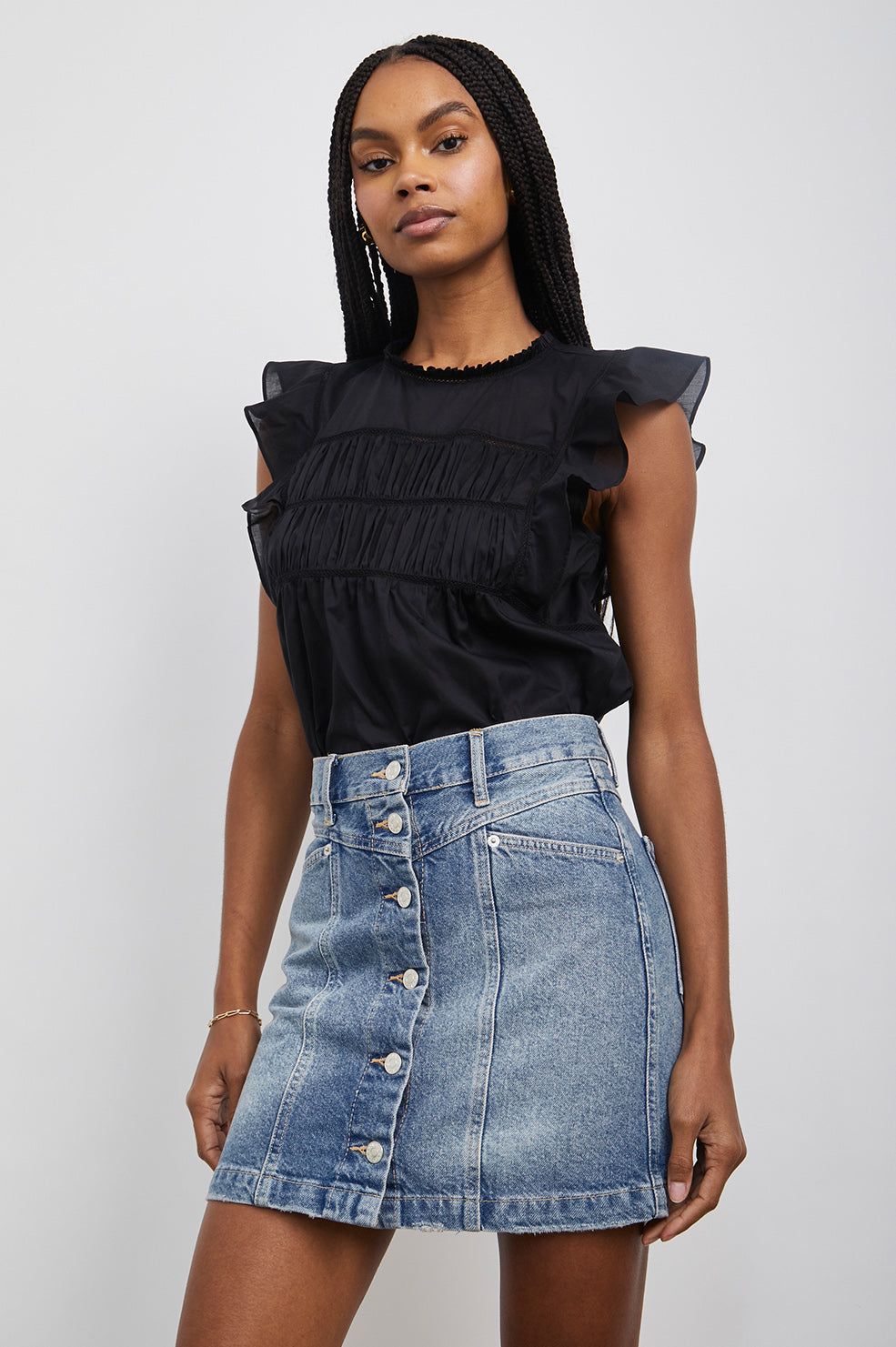 FILOMENA TOP - TRUE BLACK sold by Rails product image thumbnail 4