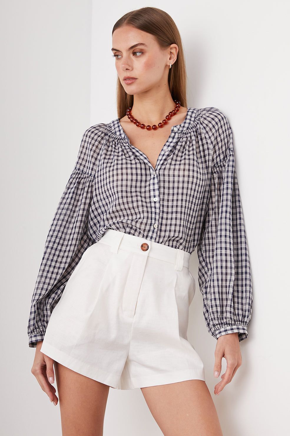 KENLIE SHIRT - SAILOR CHECK sold by Rails product image thumbnail 6