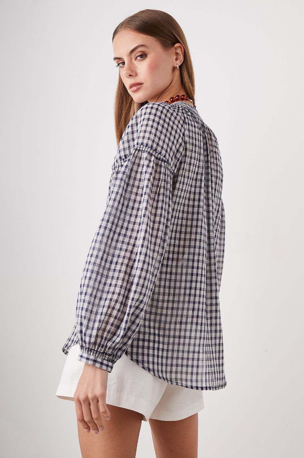 KENLIE SHIRT - SAILOR CHECK sold by Rails product image thumbnail 7