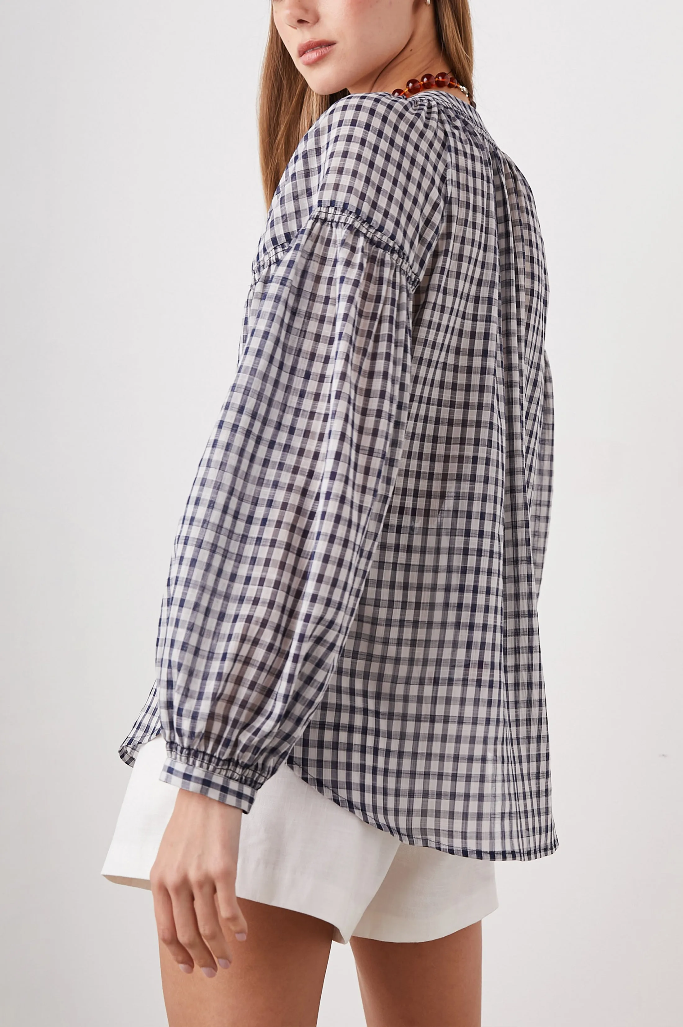 KENLIE SHIRT - SAILOR CHECK sold by Rails product image thumbnail 4