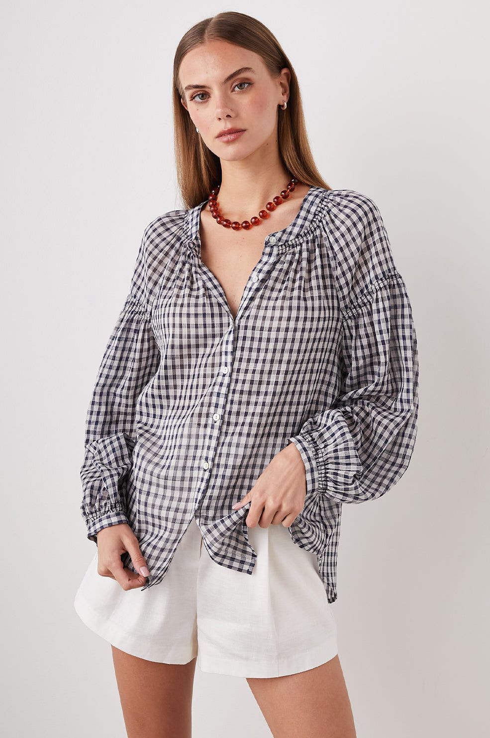 KENLIE SHIRT - SAILOR CHECK sold by Rails product image thumbnail 2